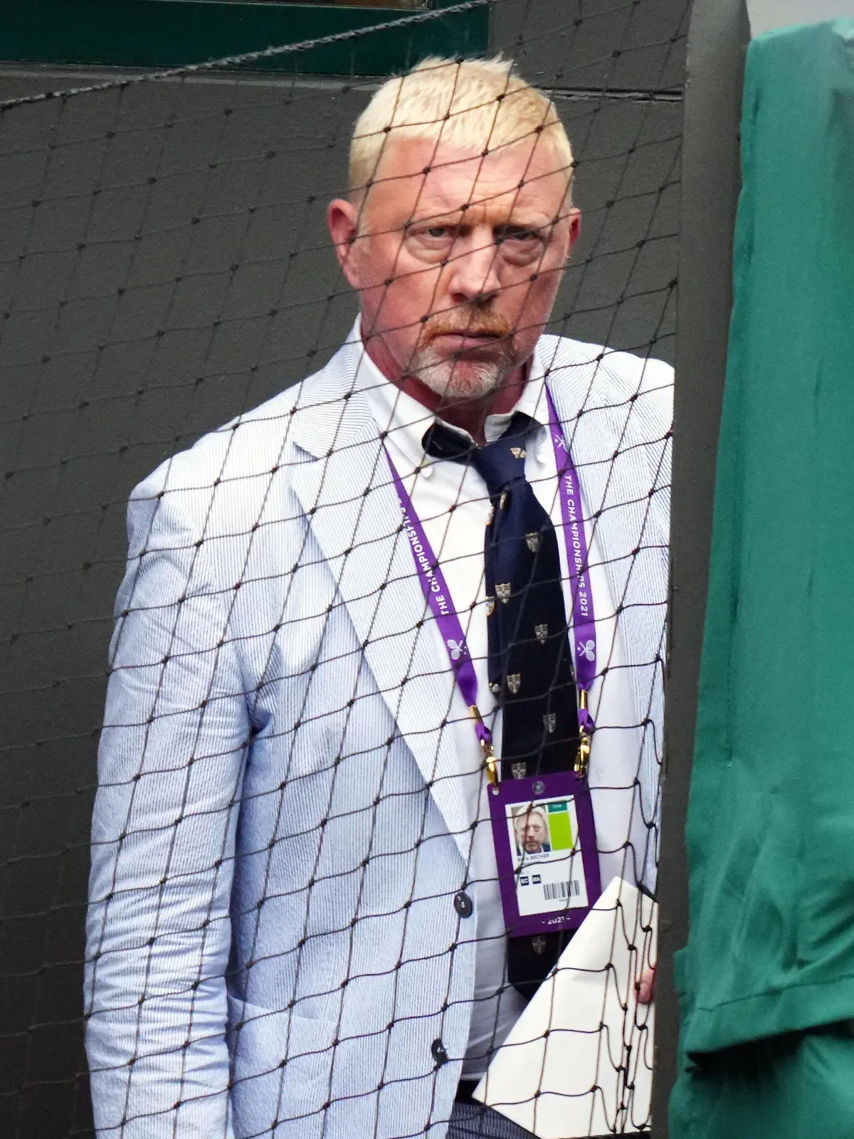  Mandatory Credit: Photo by Dave Shopland/Shutterstock 12194409dg Boris Becker courtside Wimbledon Tennis Championships, Day 6, The All England Lawn Tennis and Croquet Club, London, UK - 03 Jul 2021 Wimbledon Tennis Championships, Day 6, The All England Lawn Tennis and Croquet Club, London, UK - 03 Jul 2021 PUBLICATIONxINxGERxSUIxAUTXHUNxGRExMLTxCYPxROMxBULxUAExKSAxONLY Copyright: xDavexShopland/Shutterstockx 12194409dg