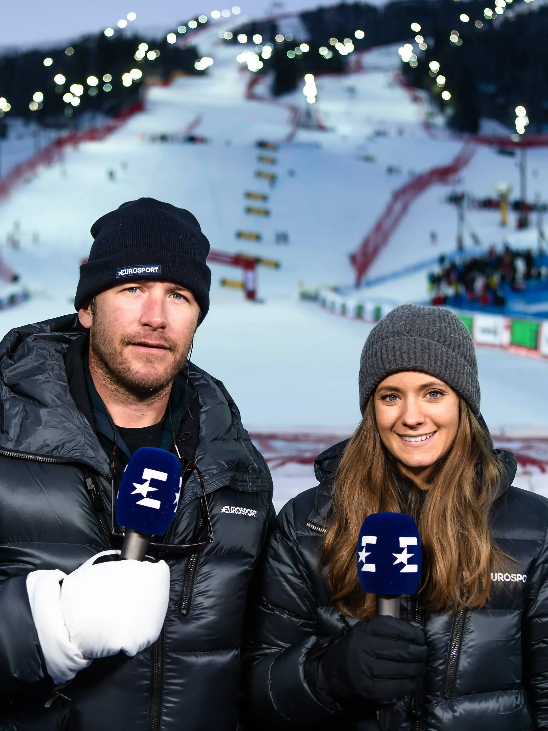 190208 Bode Miller and Isabel Boltenstern in the Eurosport studio ahead of the women s alpine combination during the FIS Alpine World Ski Championships on February 8, 2019 in üre. Photo: Joel Marklund / BILDBYRüN / kod JM / 87851 *** 190208 Bode Miller and Isabel Boltenstern in the Eurosport studio ahead of the women s alpine combination during the FIS Alpine World Ski Championships on February 8 2019 in \u0081re Photo Joel Marklund BILDBYR\u0081N kod JM 87851, PUBLICATIONxNOTxINxDENxNORxSWExFINxAUT Copyright: JOELxMARKLUND BB190208JM117