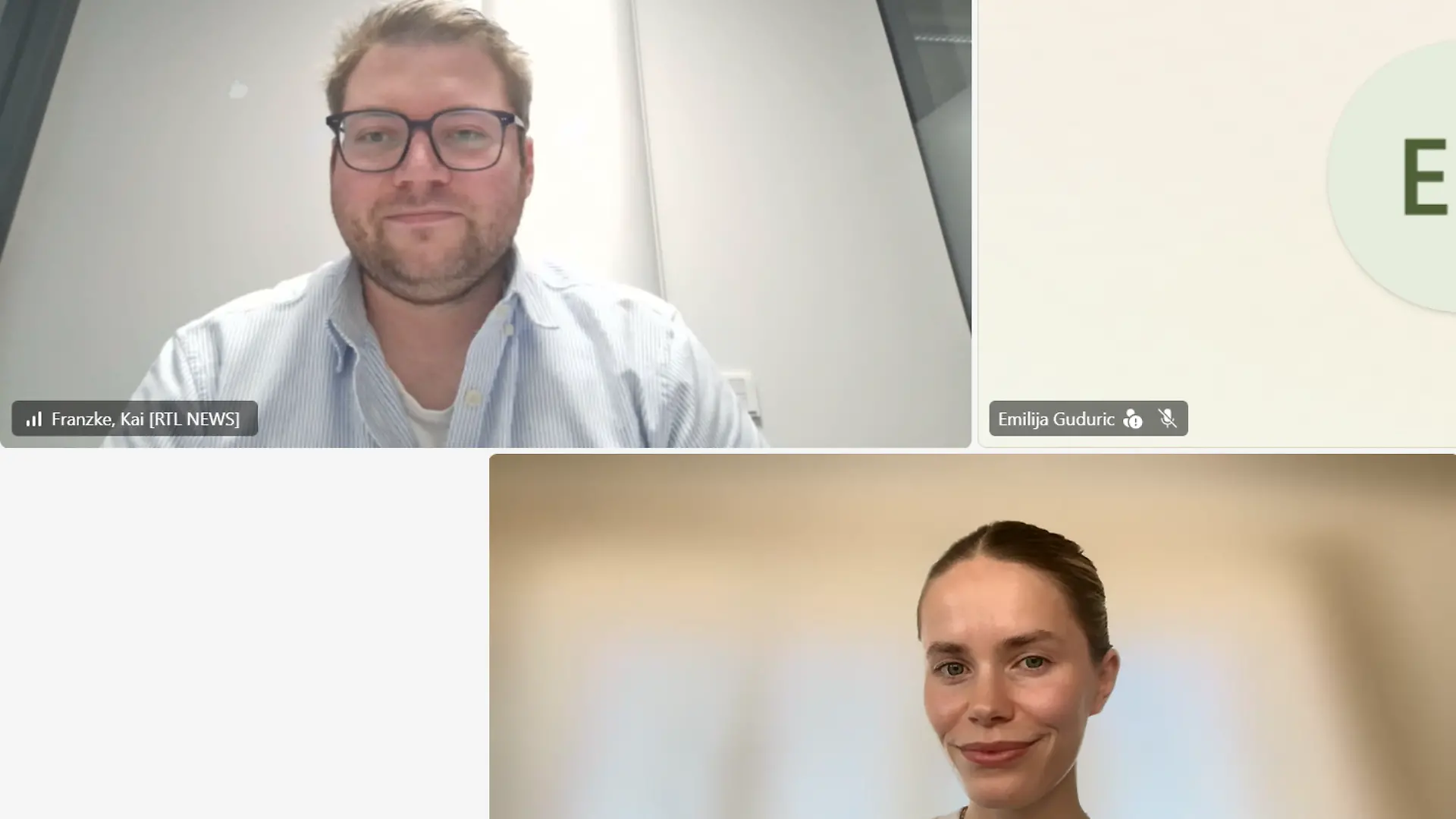 Lili Engels im Gespräch mit RTL-Reporter Kai Franzke Jr.