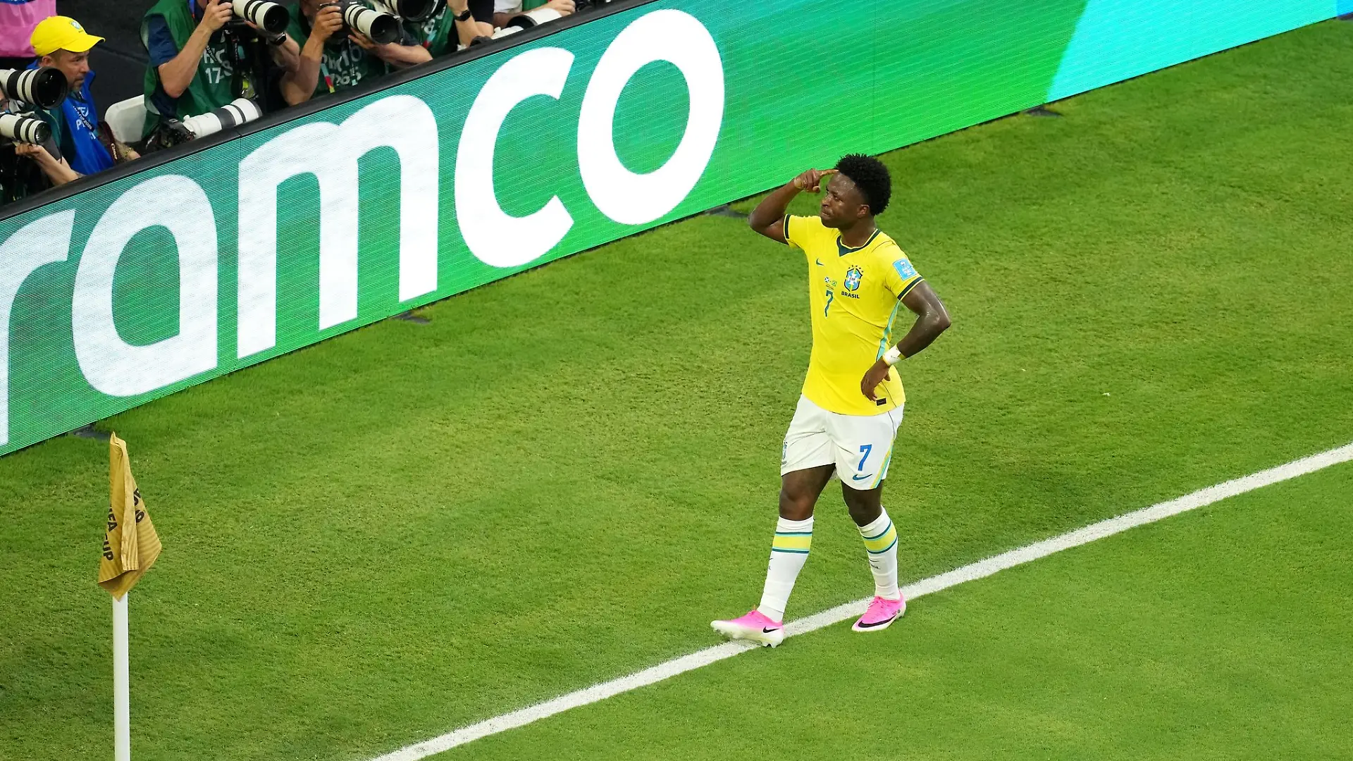 Vinicius Junior feierte zwei Tore für Brasilien.