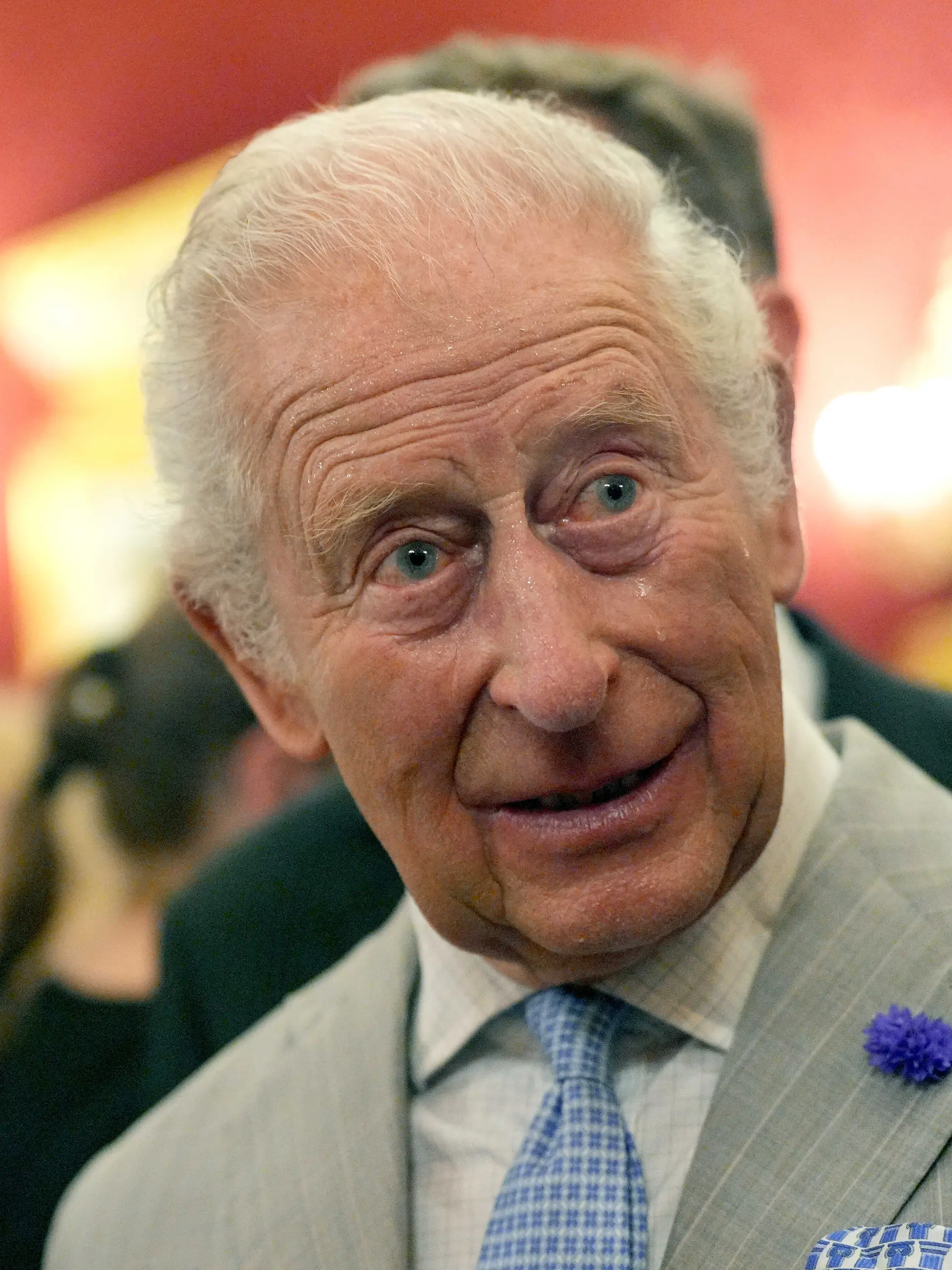A bead of sweat runs down the cheek of King Charles III as he attends a London Climate Week reception, hosted by the Department for Energy Security and Net Zero (DESNZ), at St James's Palace, London. Picture date: Wednesday June 24, 2026., Credit:Yui Mok / PA ROTA - B68 / Avalon