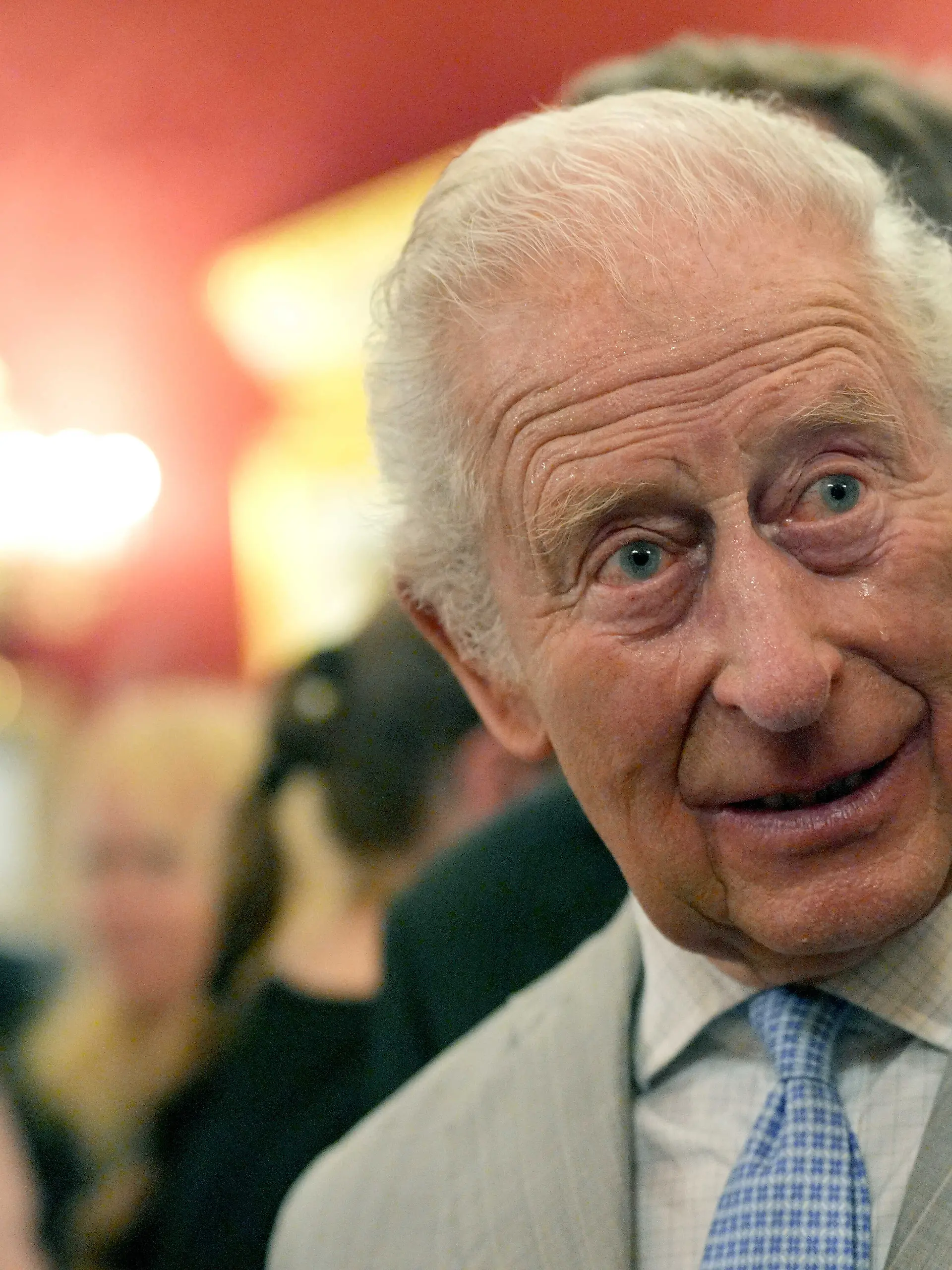 A bead of sweat runs down the cheek of King Charles III as he attends a London Climate Week reception, hosted by the Department for Energy Security and Net Zero (DESNZ), at St James's Palace, London. Picture date: Wednesday June 24, 2026., Credit:Yui Mok / PA ROTA - B68 / Avalon