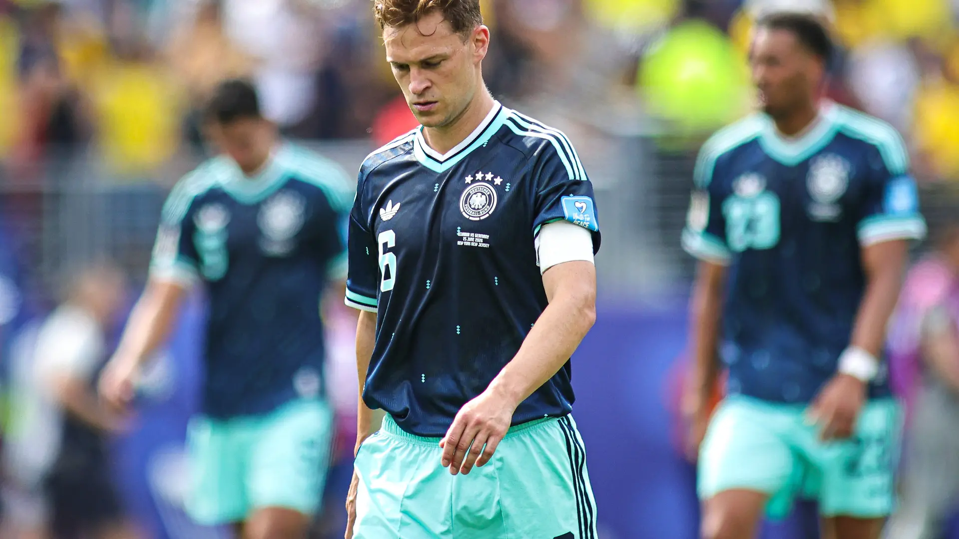 June 25, 2026, Rutherford, New Jersey, USA: Germany midfielder Joshua Kimmich (6) during the June 25th FIFA World Cup 2026 matchup between Ecuador and Germany at MetLife Stadium in East Rutherford, New Jersey. (Credit Image: Â© Jess Stiles/ZUMA Press Wire