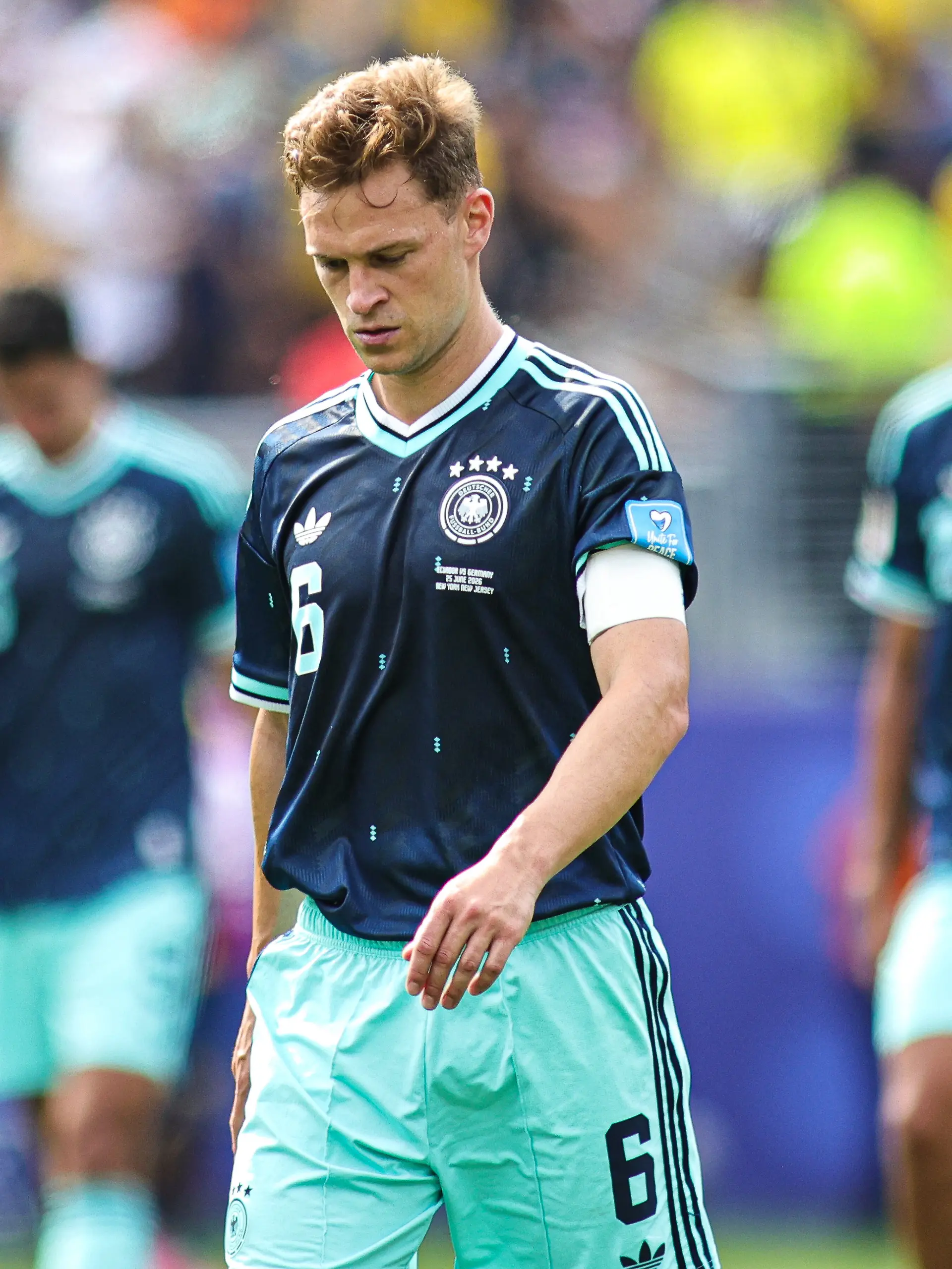 June 25, 2026, Rutherford, New Jersey, USA: Germany midfielder Joshua Kimmich (6) during the June 25th FIFA World Cup 2026 matchup between Ecuador and Germany at MetLife Stadium in East Rutherford, New Jersey. (Credit Image: Â© Jess Stiles/ZUMA Press Wire