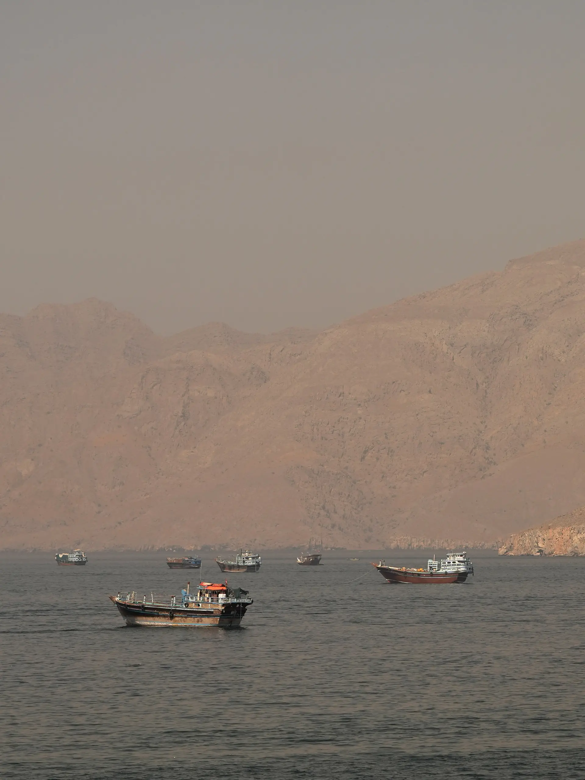 Vessels at the Strait of Hormuz, as seen from Musandam, Oman, June 18, 2026. REUTERS/Stringer
