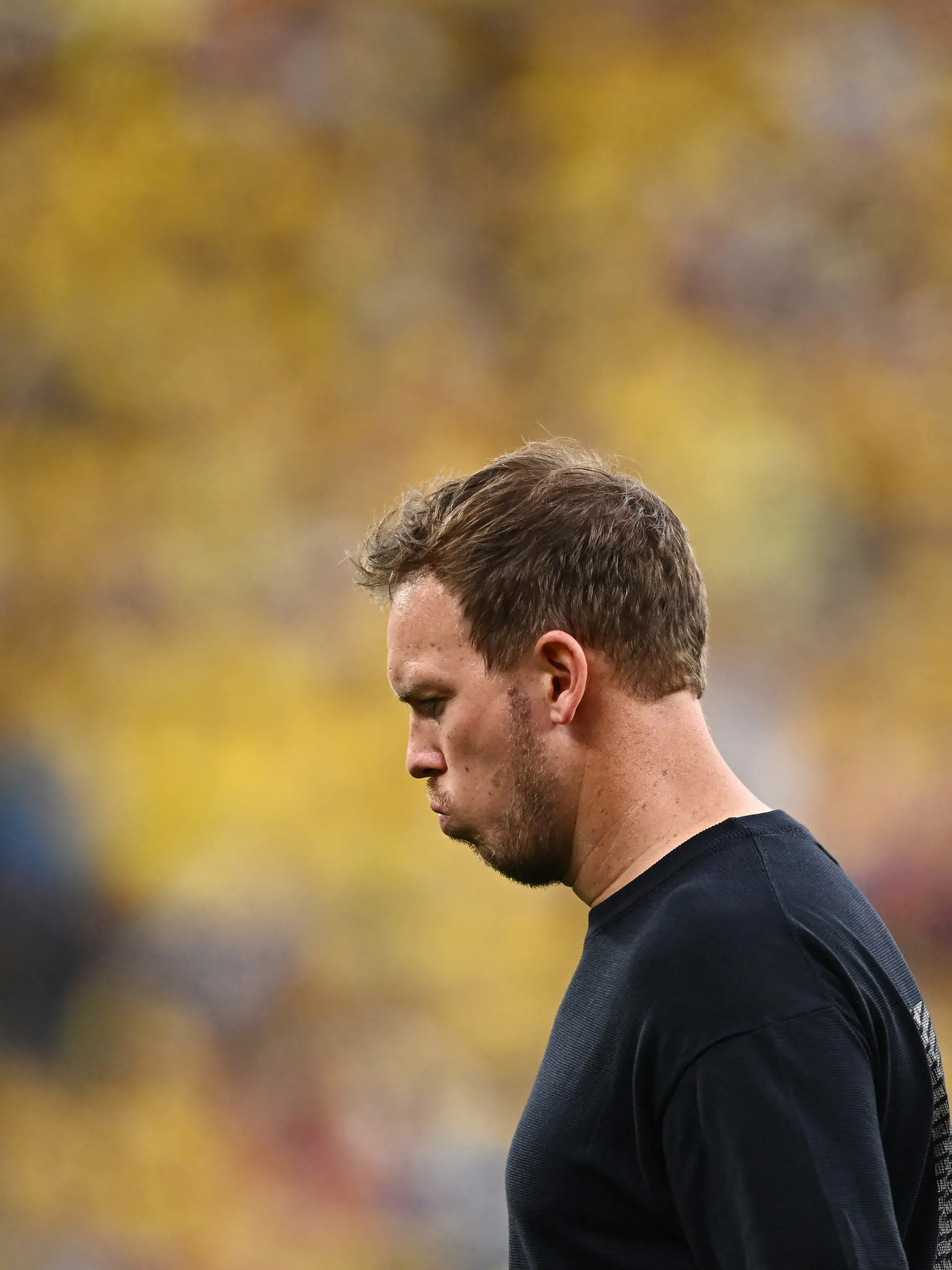 Soccer Football - FIFA World Cup 2026 - Group E - Ecuador v Germany - New York/New Jersey Stadium, East Rutherford, New Jersey, U.S. - June 25, 2026 Germany coach Julian Nagelsmann looks dejected after the match REUTERS/Dylan Martinez