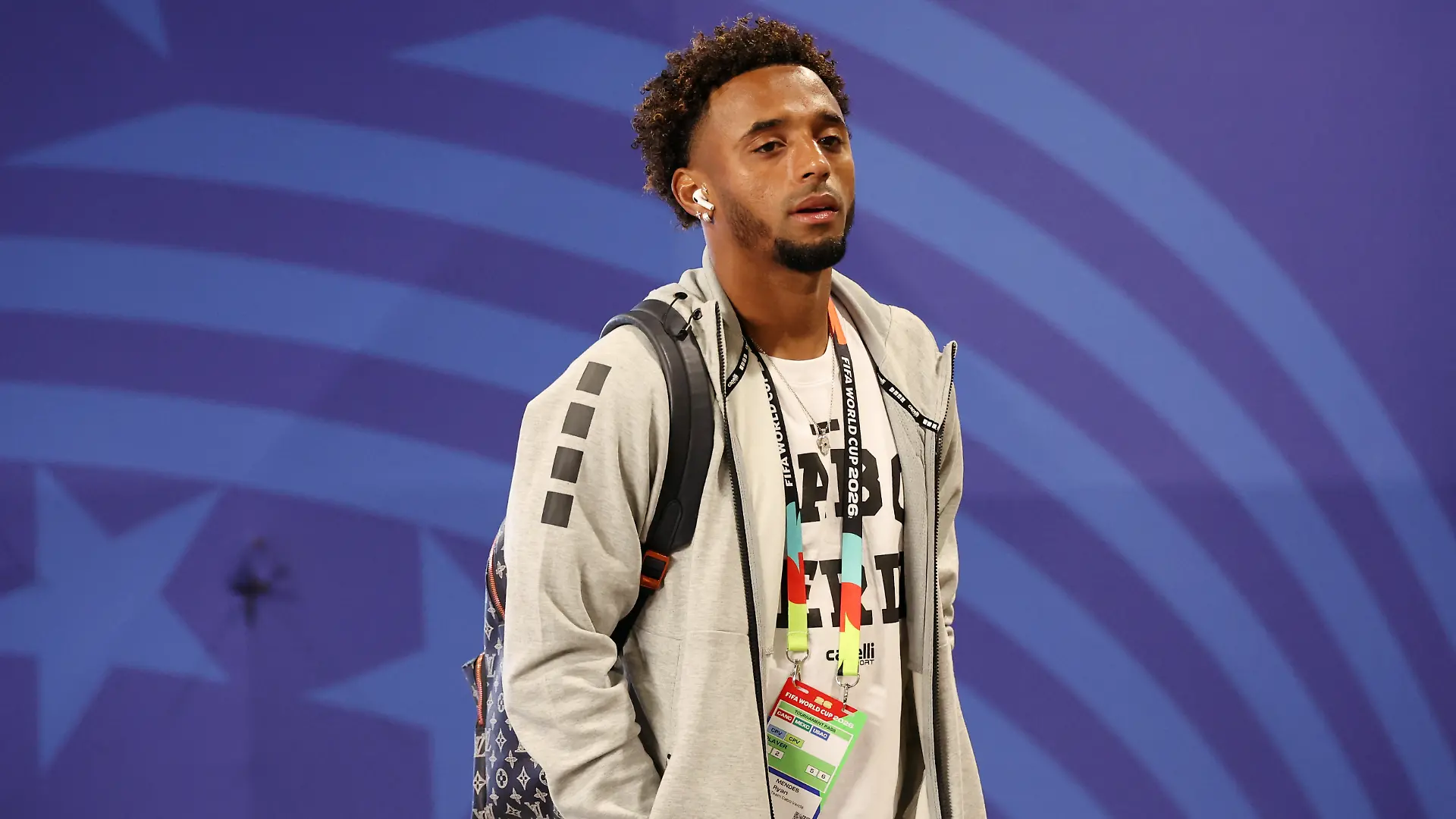 Soccer Football - FIFA World Cup 2026 - Group H - Cape Verde v Saudi Arabia - Houston Stadium, Houston, Texas, U.S. - June 26, 2026 Cape Verde's Ryan Mendes arrives at the stadium before the match IMAGN IMAGES via Reuters/Troy Taormina