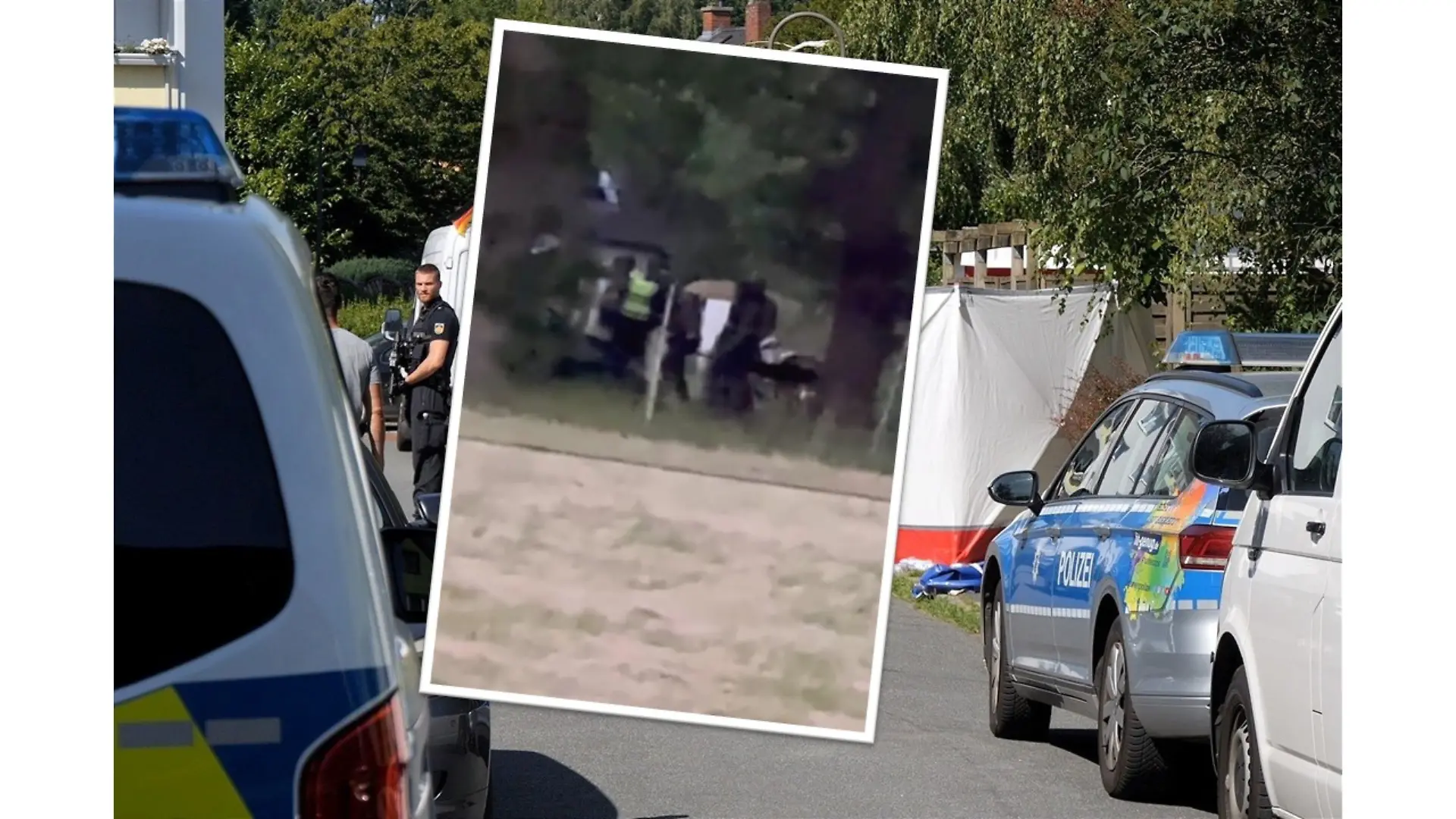 Sie haben ihn! Hier bringt die Polizei den Bremen-Killer weg Auf Maisfeld aufgespürt