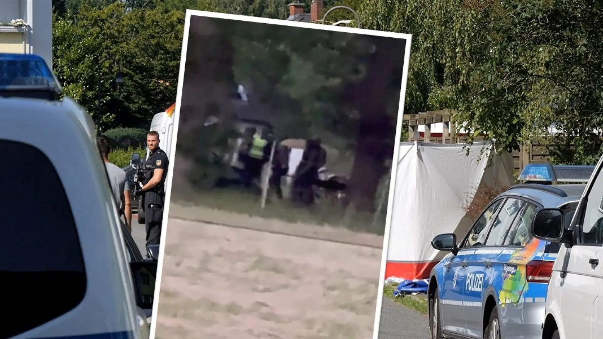 Sie haben ihn! Hier bringt die Polizei den Bremen-Killer weg Auf Maisfeld aufgespürt