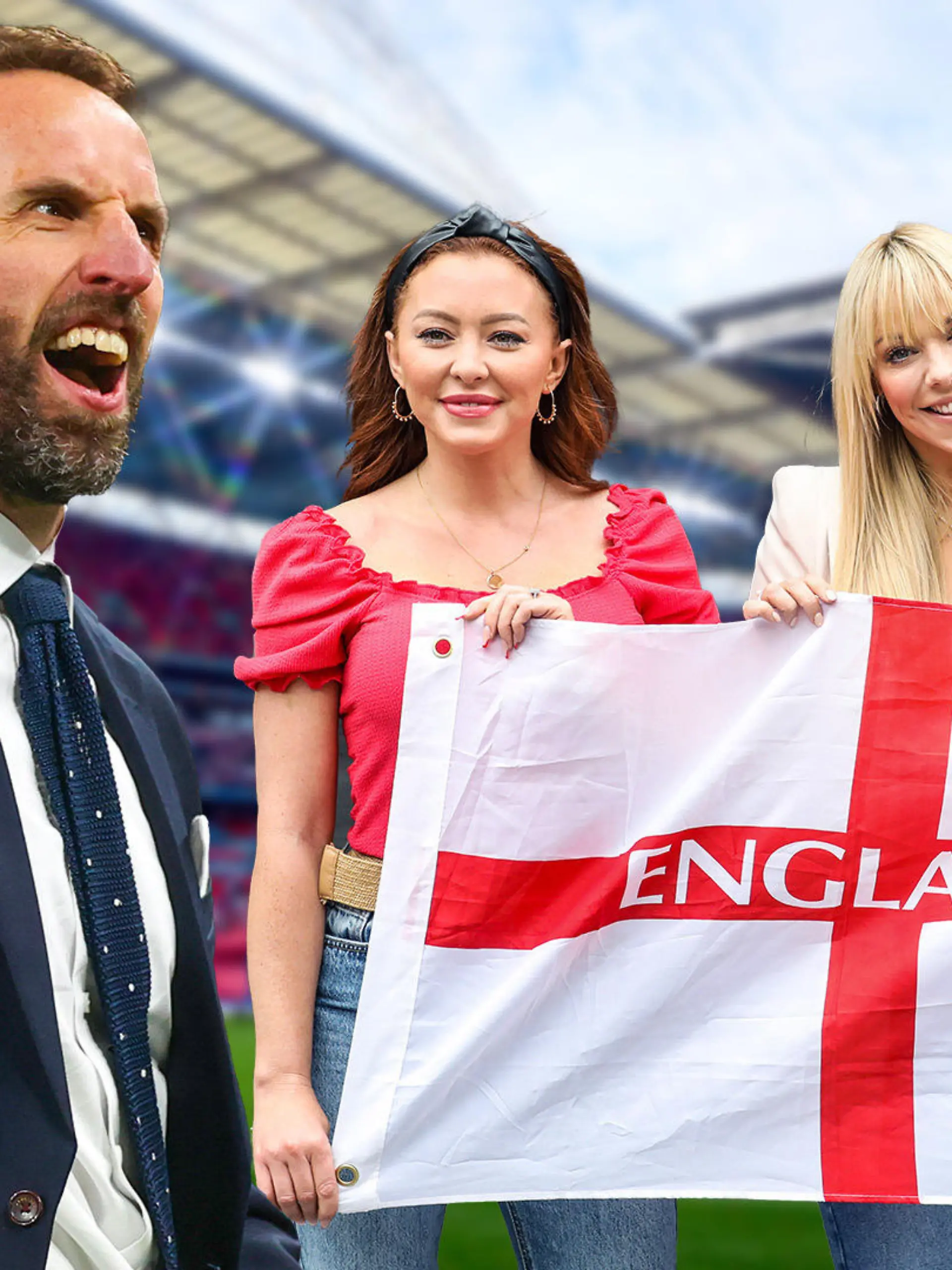 Gareth Southgate und Atomic Kitten.