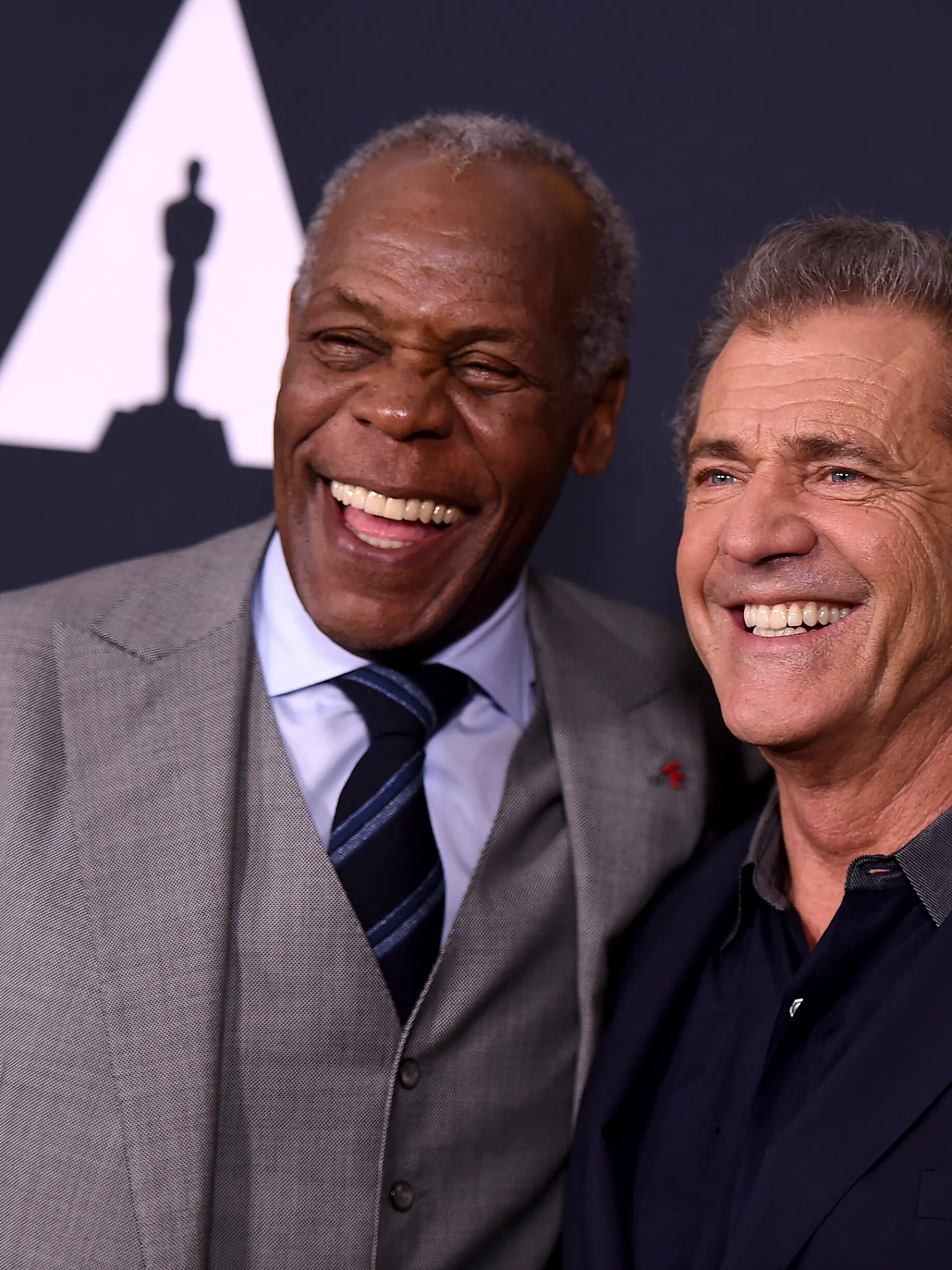 Danny Glover and Mel Gibson arrive at the Richard Donner Tribute on Wednesday, June 7, 2017 in Beverly Hills, Calif. (Photo by Jordan Strauss/Invision/AP)