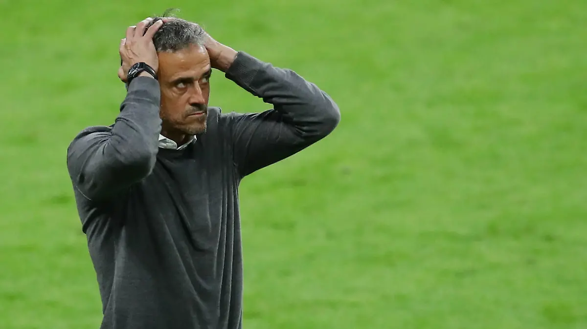  London, England, 6th July 2021. Luis Enrique coach of Spain during the UEFA EURO, EM, Europameisterschaft,Fussball 2020 match at Wembley Stadium, London. Picture credit should read: David Klein / Sportimage PUBLICATIONxNOTxINxUK SPI-1093-0064