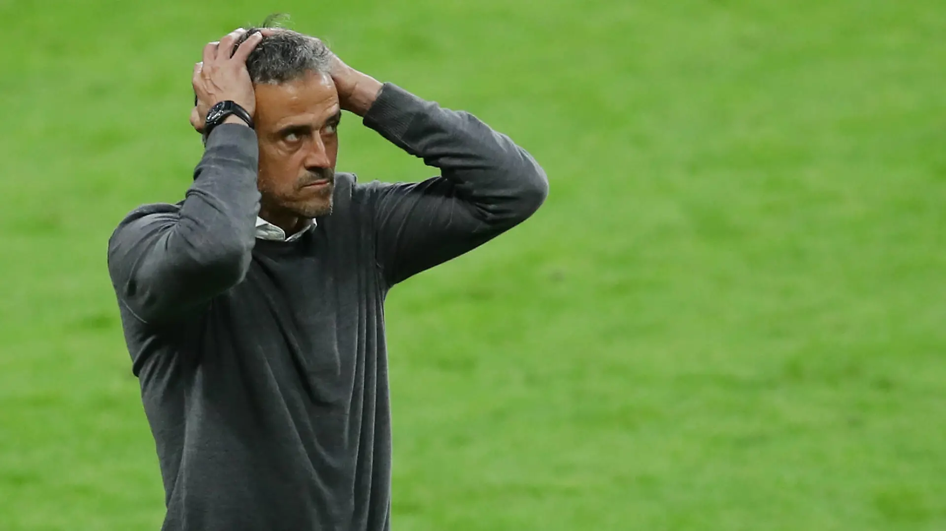London, England, 6th July 2021. Luis Enrique coach of Spain during the UEFA EURO, EM, Europameisterschaft,Fussball 2020 match at Wembley Stadium, London. Picture credit should read: David Klein / Sportimage PUBLICATIONxNOTxINxUK SPI-1093-0064
