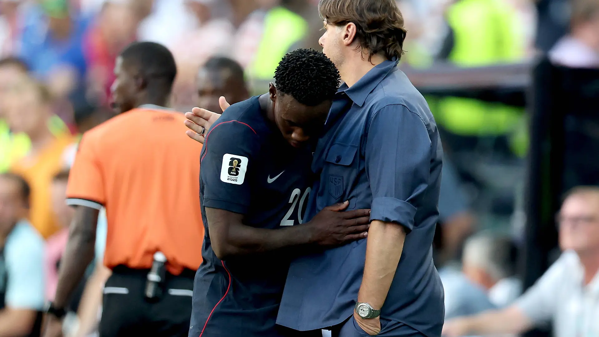 Folarin Balogun durfte nach dem Trump-Anruf zwar spielen, konnte gegen Belgien aber nichts ausrichten