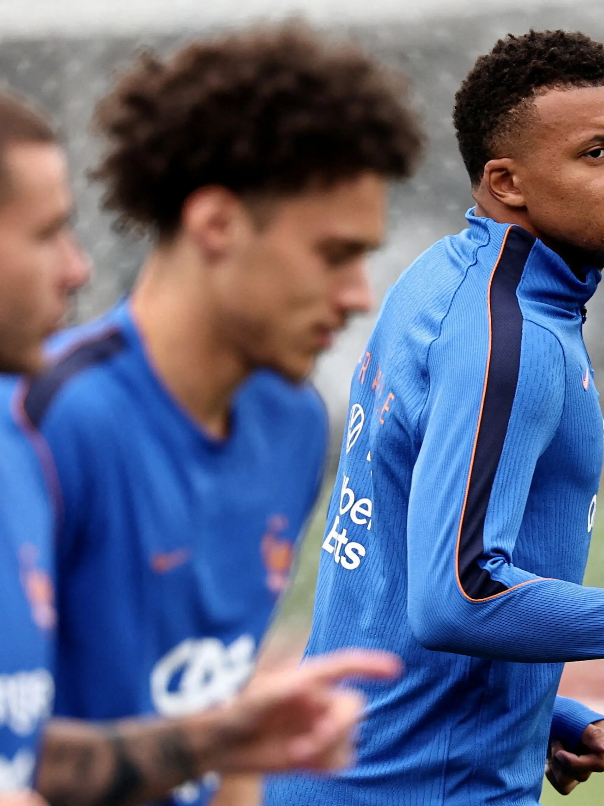Soccer Football - FIFA World Cup 2026 - France Training - Bentley University, Waltham, Massachusetts, U.S. - July 6, 2026 France's Kylian Mbappe with teammates during training IMAGN IMAGES via Reuters/Winslow Townson TPX IMAGES OF THE DAY