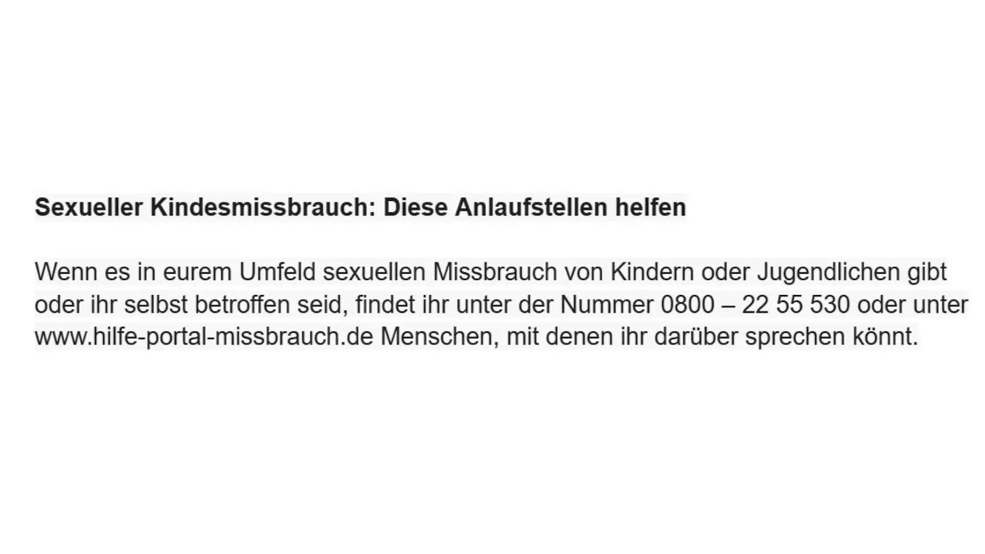 Sexueller Kindesmissbrauch