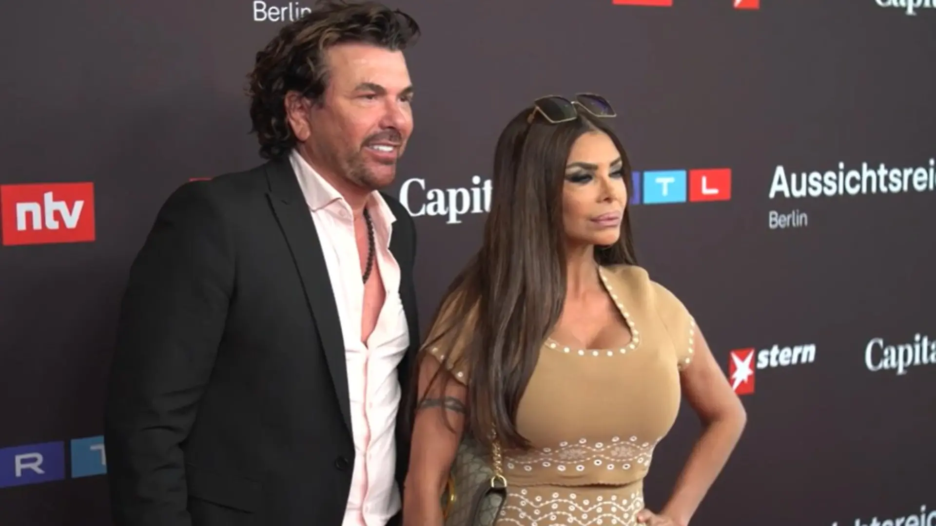 Realitystars Kader Loth und Ismet „Isi” Atli auf der RTL-Veranstaltung „Aussichtsreich” am 8. Juli in Berlin