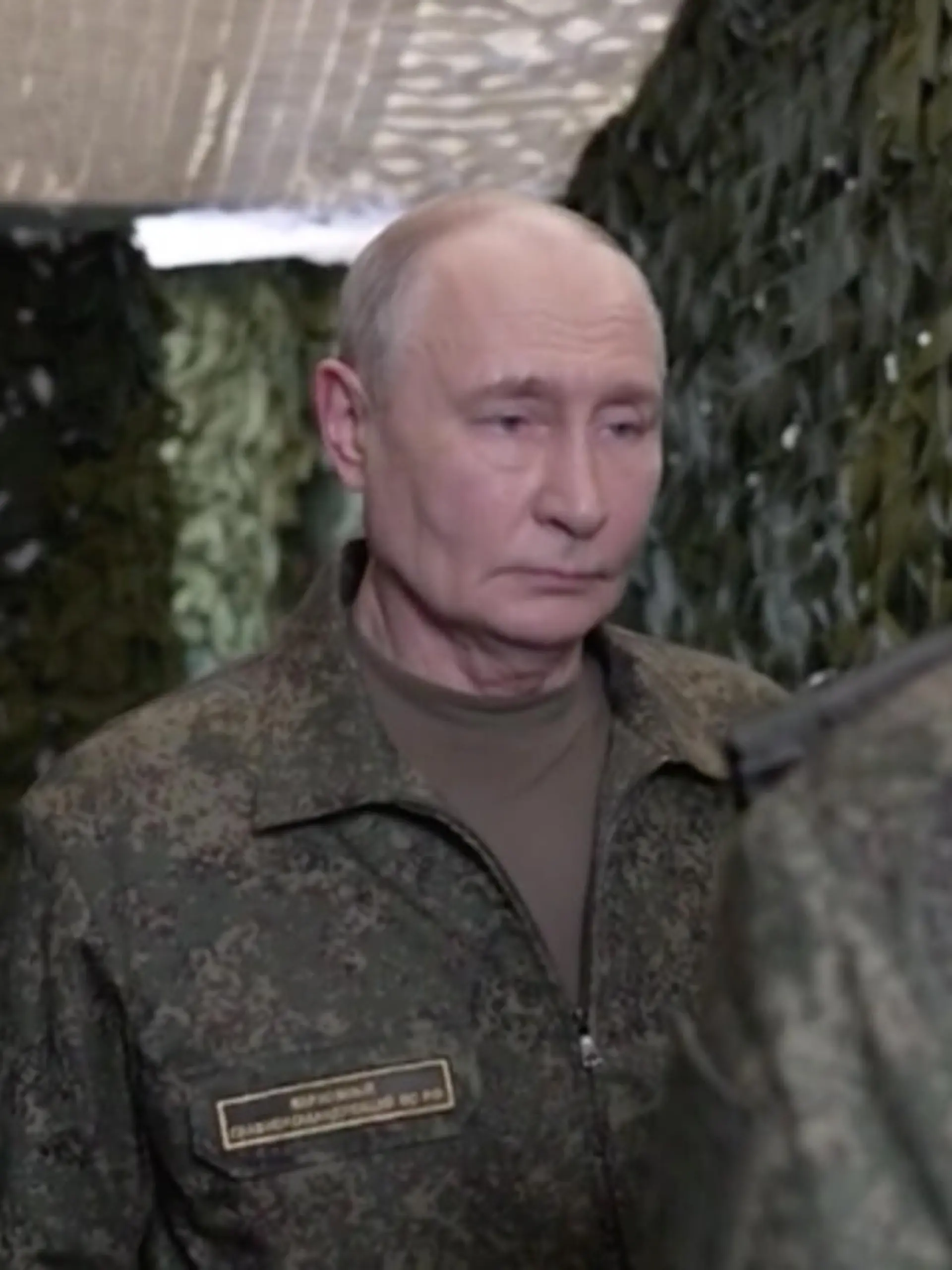 RUSSIA - JULY 3: (----EDITORIAL USE ONLY - MANDATORY CREDIT - 'KREMLIN PRESS SERVICE / HANDOUT' - NO MARKETING NO ADVERTISING CAMPAIGNS - DISTRIBUTED AS A SERVICE TO CLIENTS----) A screen grab taken from a video shows Russian President Vladimir Putin during a military meeting with Chief of the General Staff of the Russian Armed Forces, Valery Gerasimov, and senior troop commanders at a command center of the Joint Group of Forces in Russia on July 03, 2026. Kremlin Press Service / Handout / Anadolu