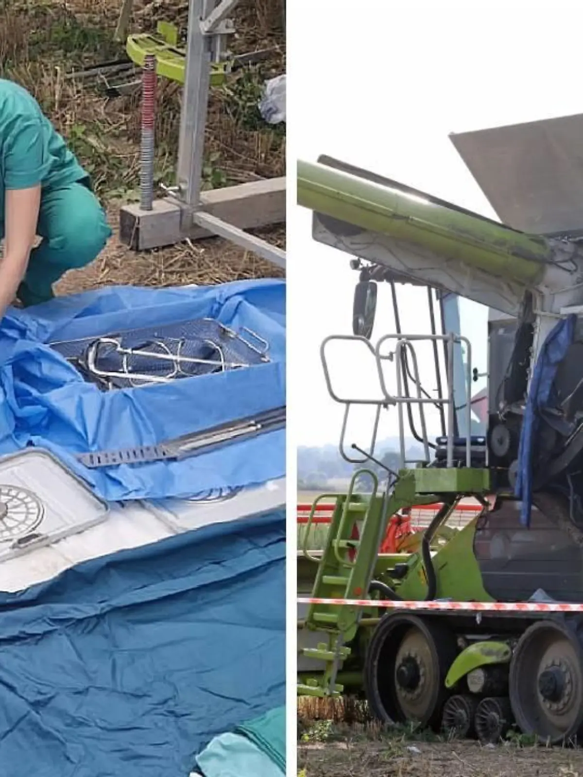 Dem Landwirt mussten auf dem Feld beide Beine amputiert werden.