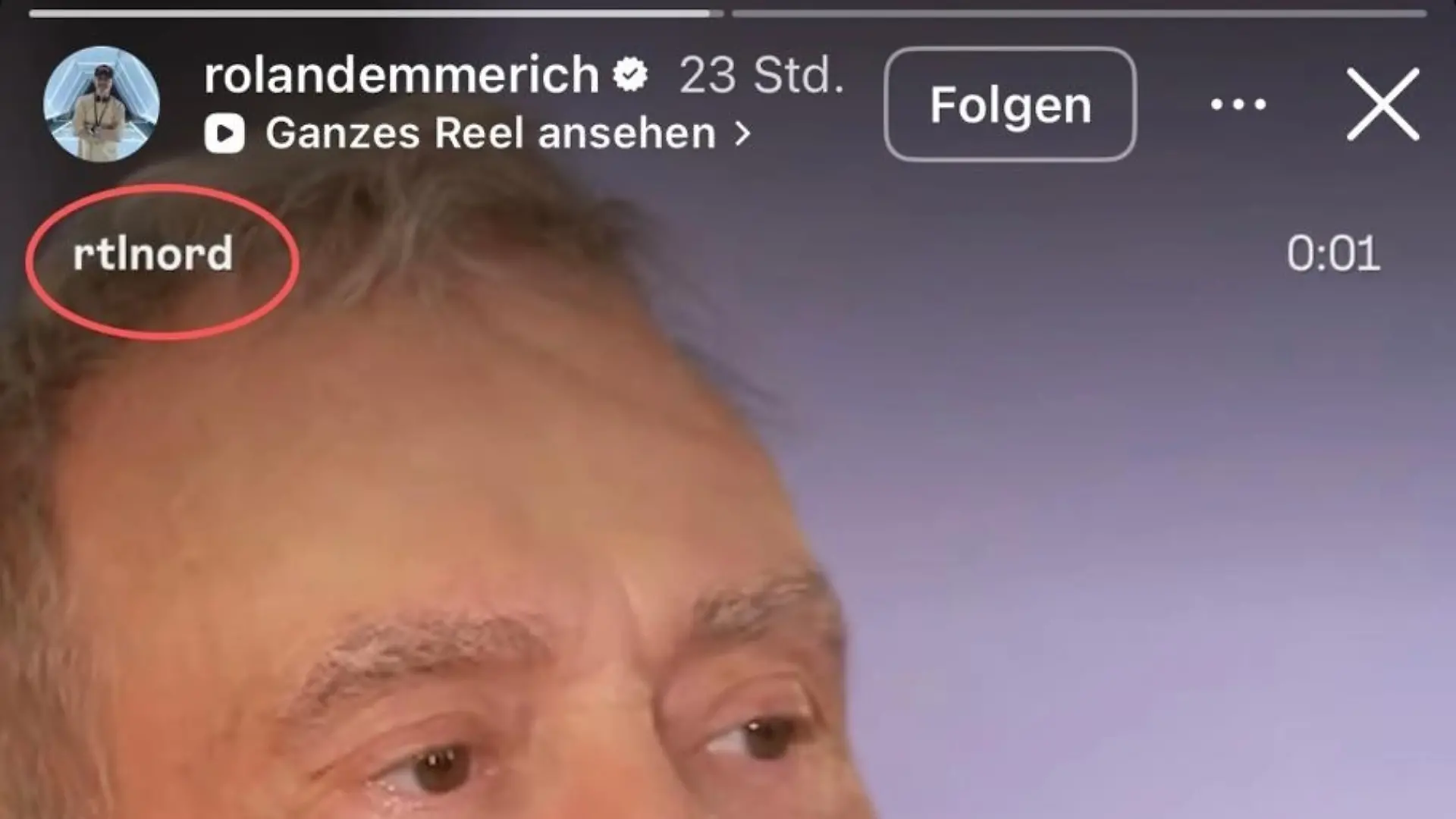 Roland Emmerich teilt RTL Nord-Reel in seiner Story