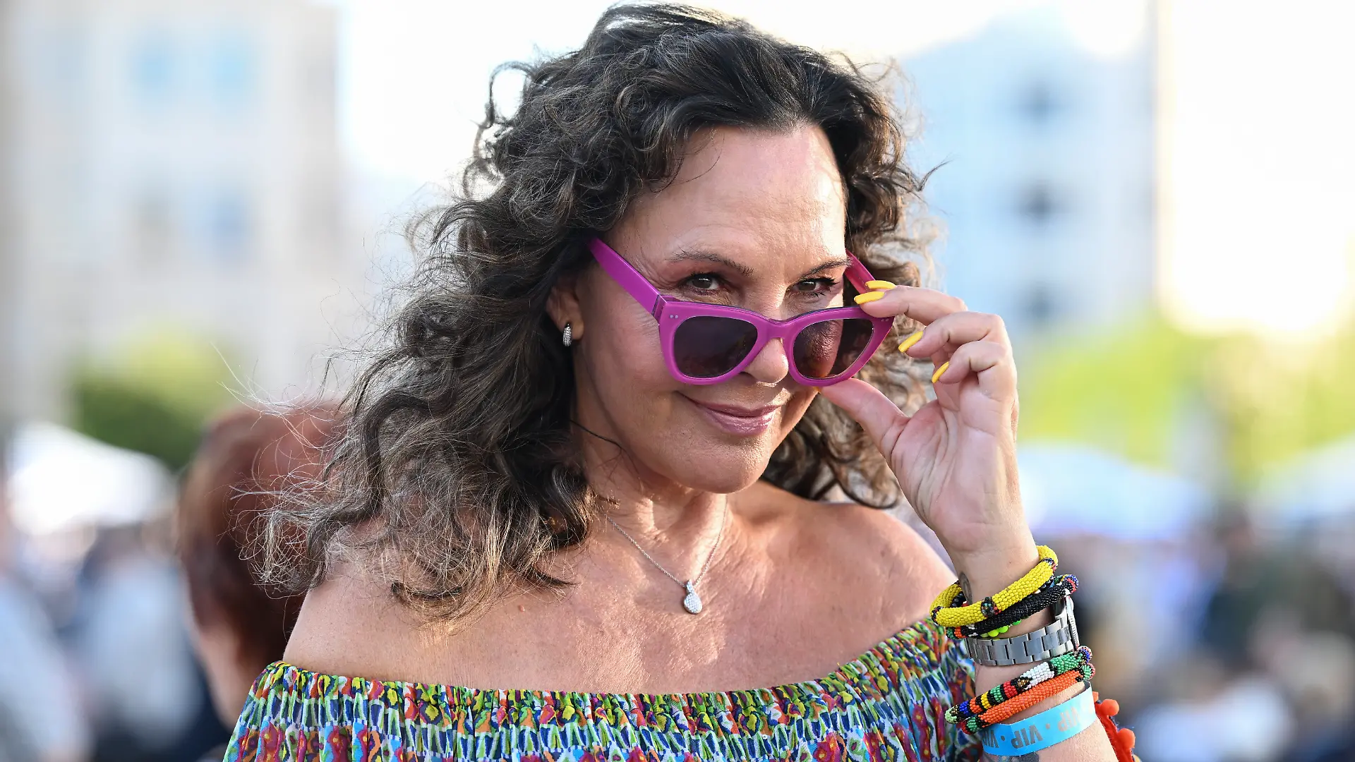 Natascha Ochsenknecht kommt zum Eröffnungsabend von „Classic Open Air” auf dem Gendarmenmarkt.