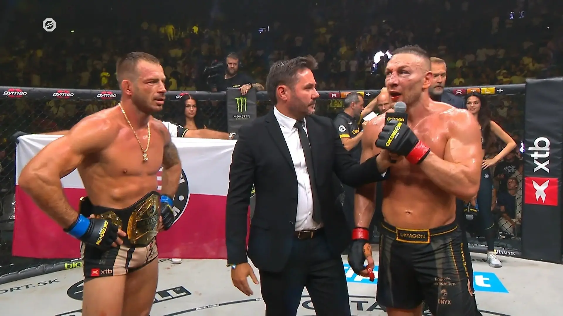 Karim Engizek klaut den Gürtel! Nach umstrittenem Urteil eskaliert der Ring Protest bei Oktagon 91
