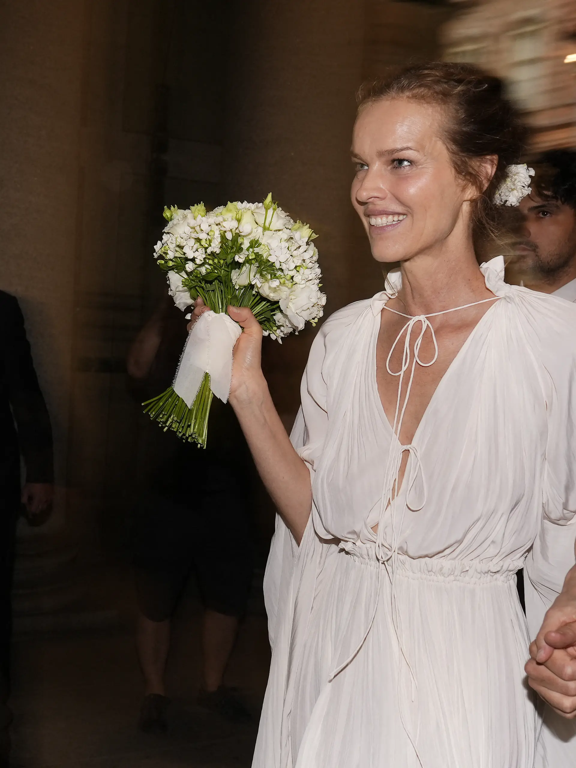 Eva Herzigova and Gregorio Marsiaj attend their wedding at the Sala Plebisciti of Palazzo Carignano in Turin, Italy on July 11, 2026. Photo by Fabio Ferrari/LaPresse/ABACAPRESS.COM