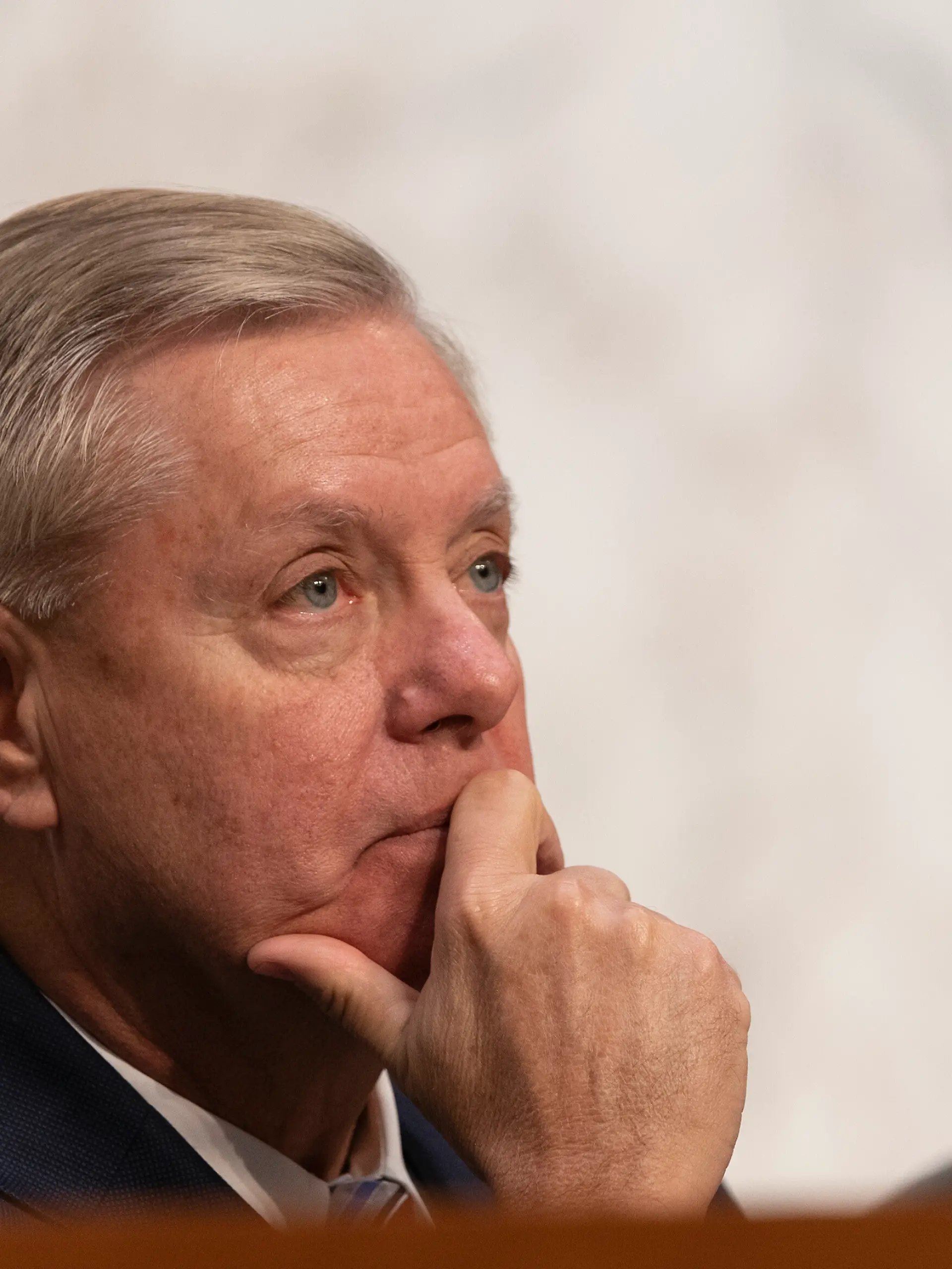 United States Senator Lindsey Graham (Republican of South Carolina) participates in a confirmation hearing of William Barr to be the United States Attorney General, hearing held by the Senate Judiciary Committee, January 16, 2019, on Capitol Hill in Washington, DC. Credit: Chris Kleponis / CNP/AdMedia
