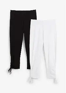 Capri-Leggings mit Raffung (2er Pack)