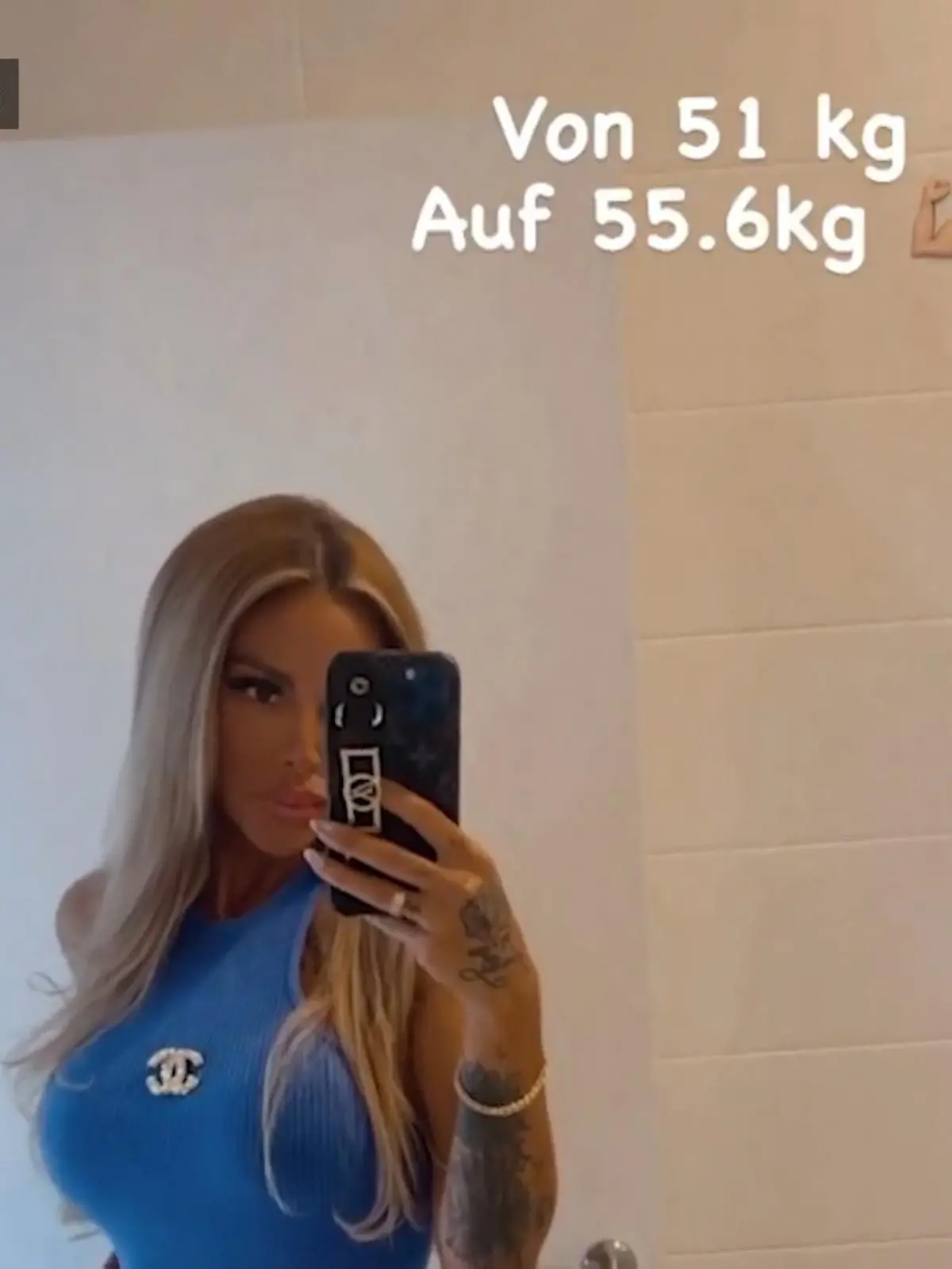 Lisha Savage freut sich über jedes zugenommene Kilo.