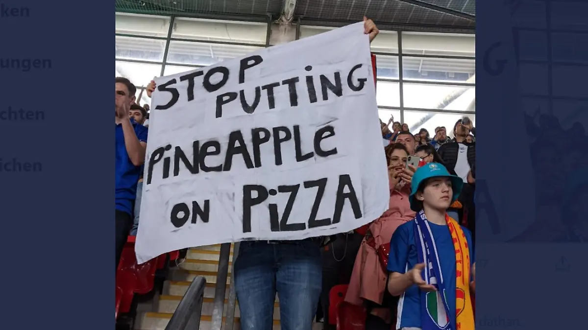 Pizza-Protest in Wembley