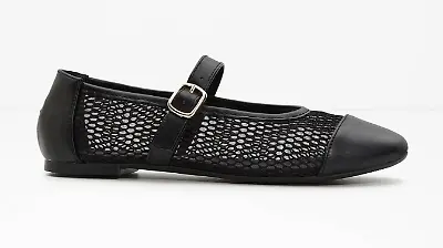 Mary-Janes mit Mesh-Einsatz
