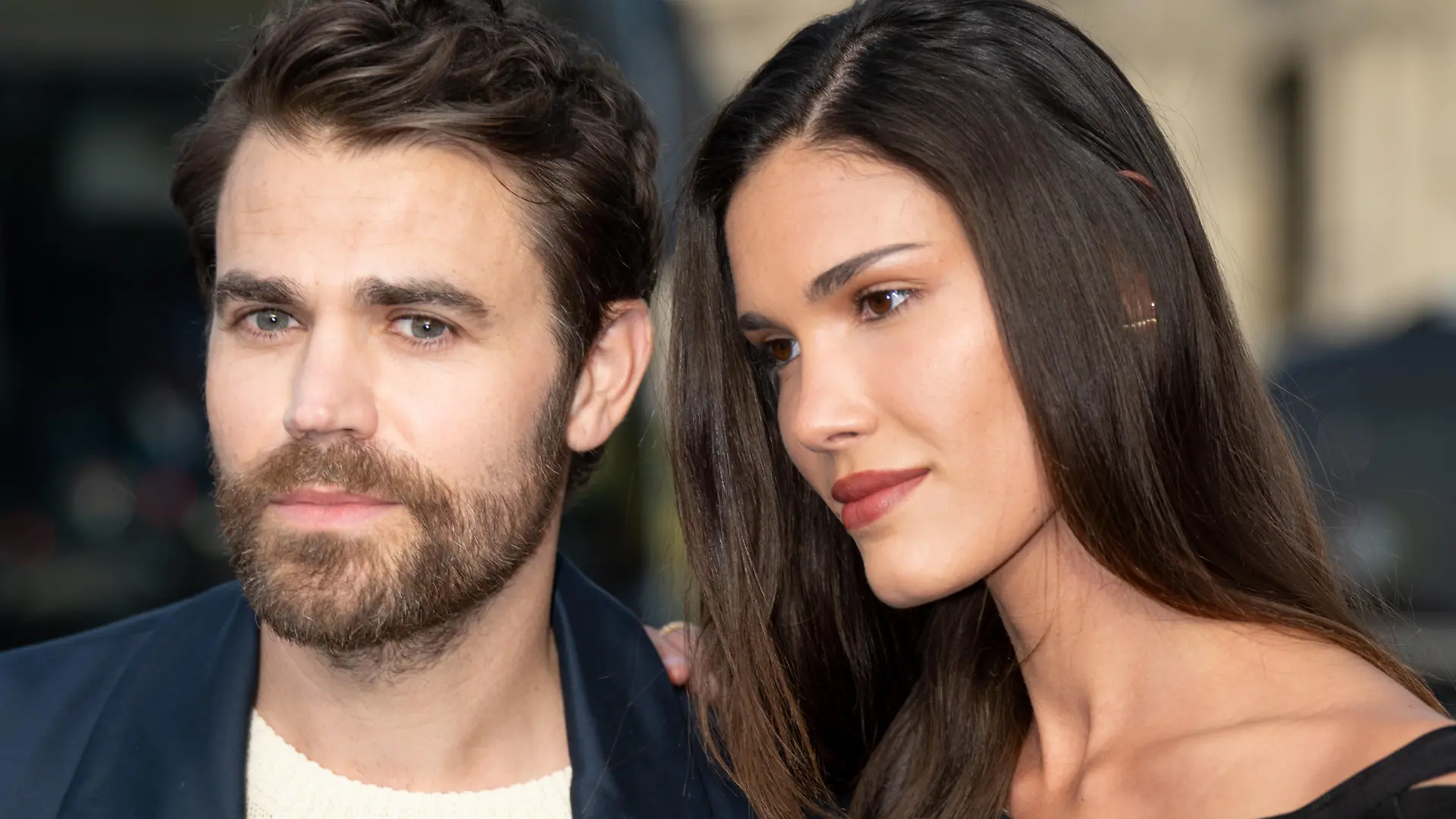 Paul Wesley and Natalie Kuckenburg attend the Elie Saab Womenswear Fall/Winter 2026-2027 show as part of Paris Fashion Week in Paris France 2026/03/07