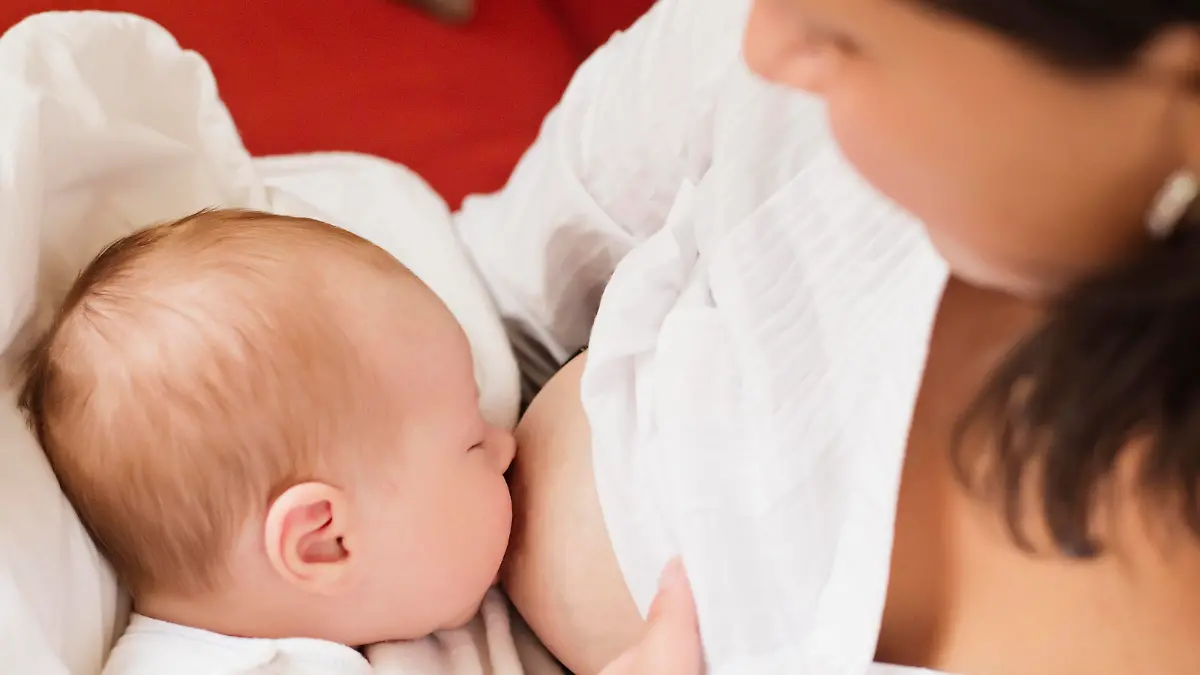 A mother is breastfeeding her little baby. (CTK Photo/Josef Horazny, Martin Sterba)