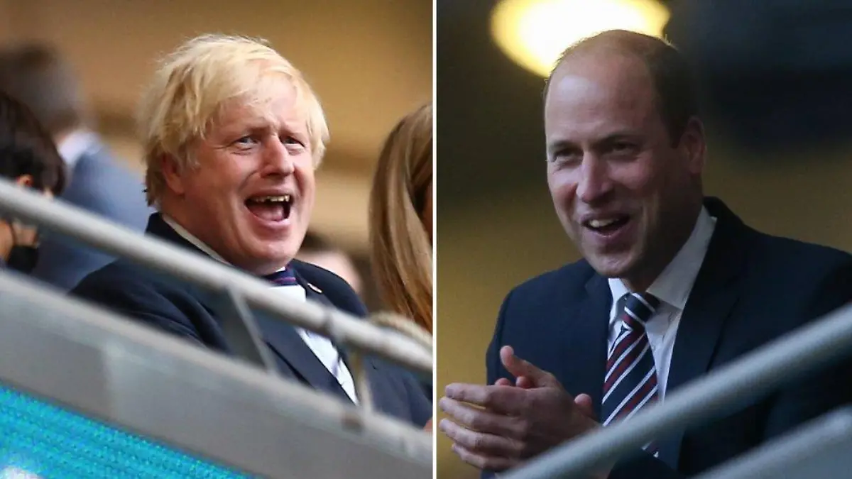EM: Prinz William und Boris Johnson jubeln für England
