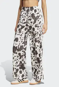 adidas Originals Satin Wide Leg Hose, Cow-Print