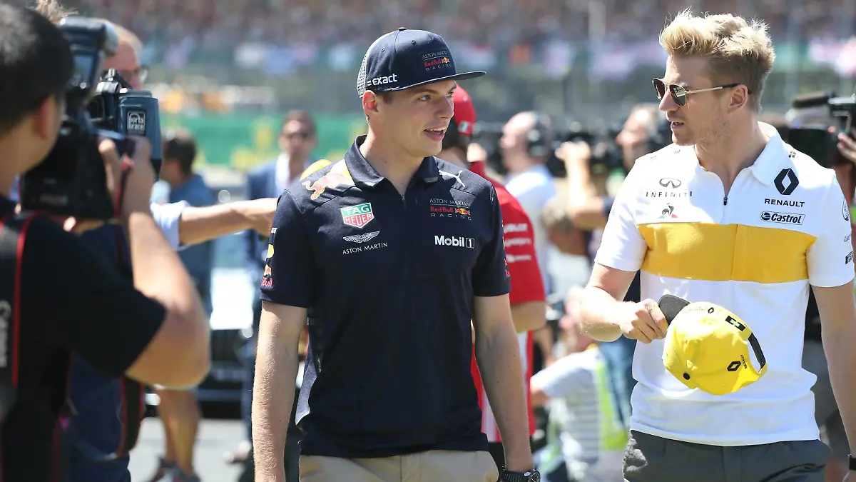 Nico Hülkenberg und Max Verstappen