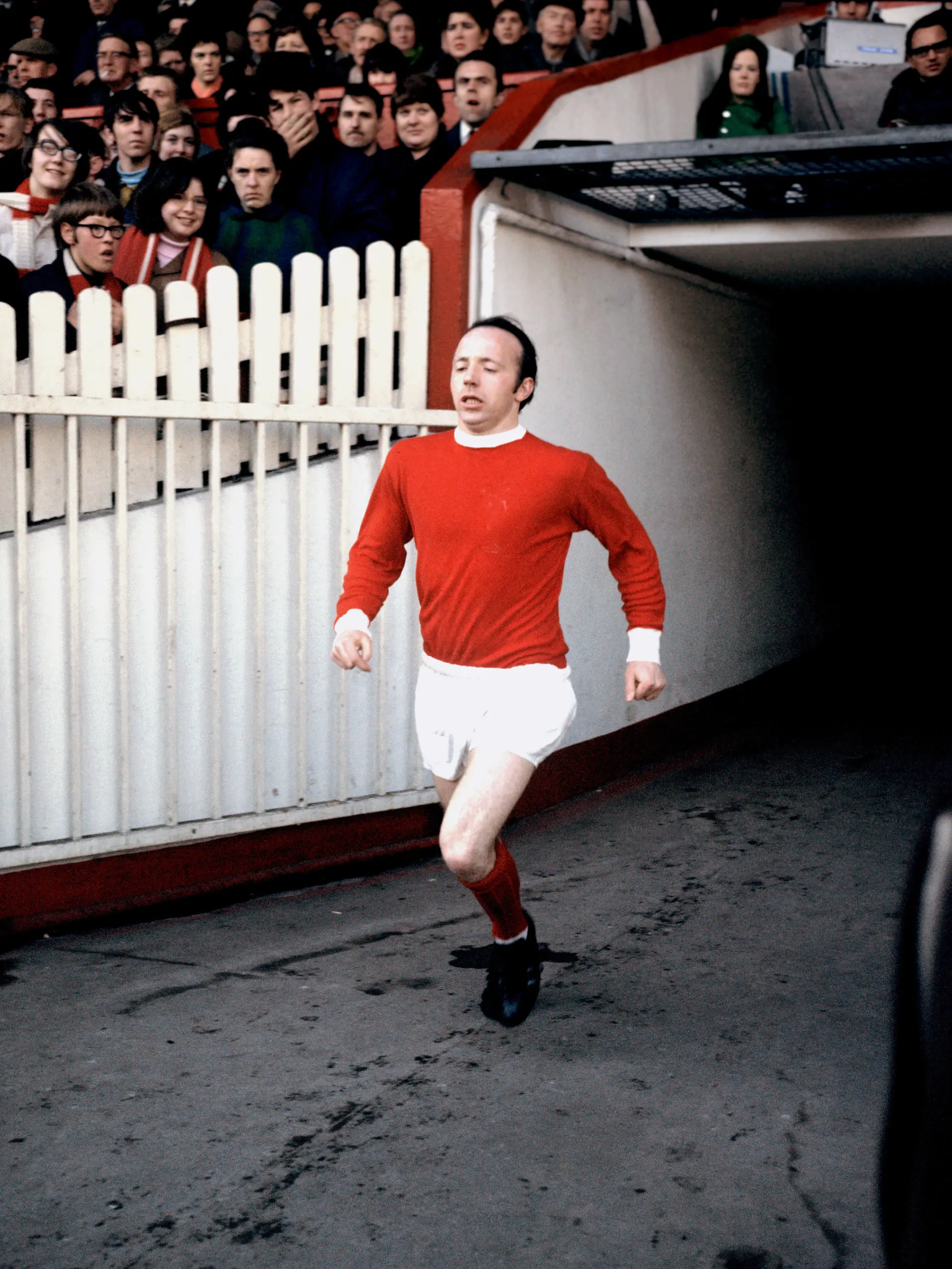 Nobby Stiles File Photo. File photo dated 8-03-1969 of Nobby Stiles, Manchester United. Issue date: Friday October 30, 2020. England World Cup-winner Nobby Stiles has died aged 78 after a long illness, his family has announced. See PA Story SOCCER Stiles. Photo credit should read: PA Photos/PA Wire URN:56352695