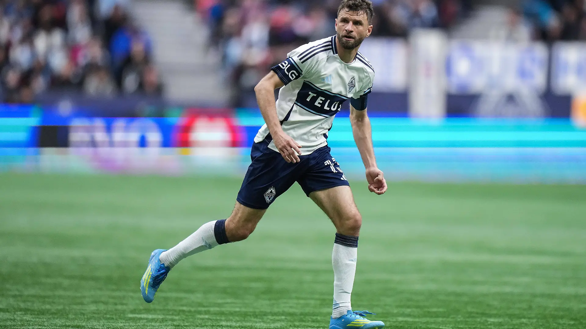 April 11, 2026, Vancouver, Bc, CANADA: Vancouver Whitecaps Thomas Muller watches the play during the second half of an MLS, Fussball Herren, USA soccer match against New York City FC, in Vancouver, on Saturday, April 11, 2026. Canada News - April 11, 2026 PUBLICATIONxINxGERxSUIxAUTxONLY - ZUMAc35_ 20260411_zaf_c35_166 Copyright: xDarrylxDyckx