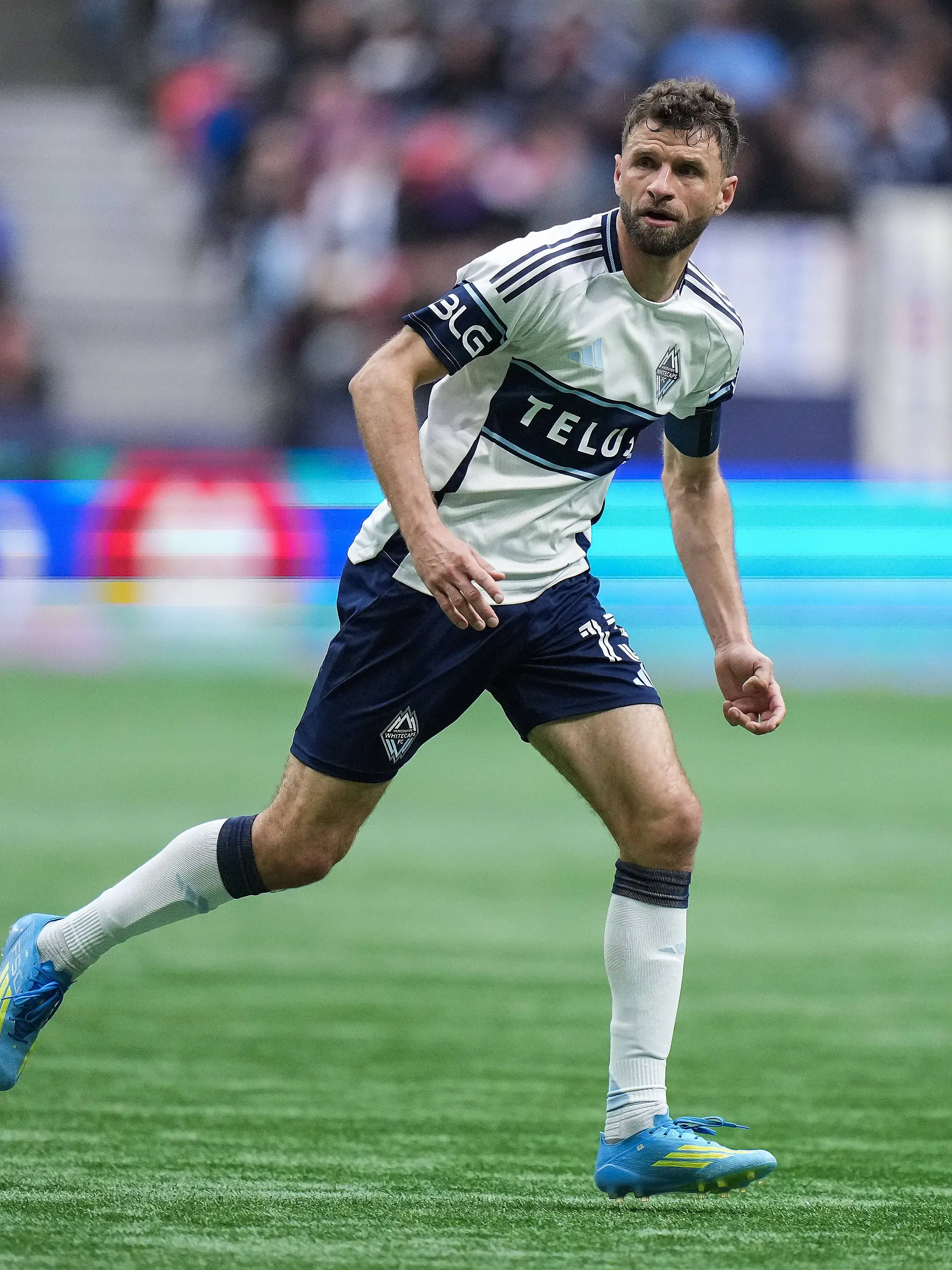 April 11, 2026, Vancouver, Bc, CANADA: Vancouver Whitecaps Thomas Muller watches the play during the second half of an MLS, Fussball Herren, USA soccer match against New York City FC, in Vancouver, on Saturday, April 11, 2026. Canada News - April 11, 2026 PUBLICATIONxINxGERxSUIxAUTxONLY - ZUMAc35_ 20260411_zaf_c35_166 Copyright: xDarrylxDyckx