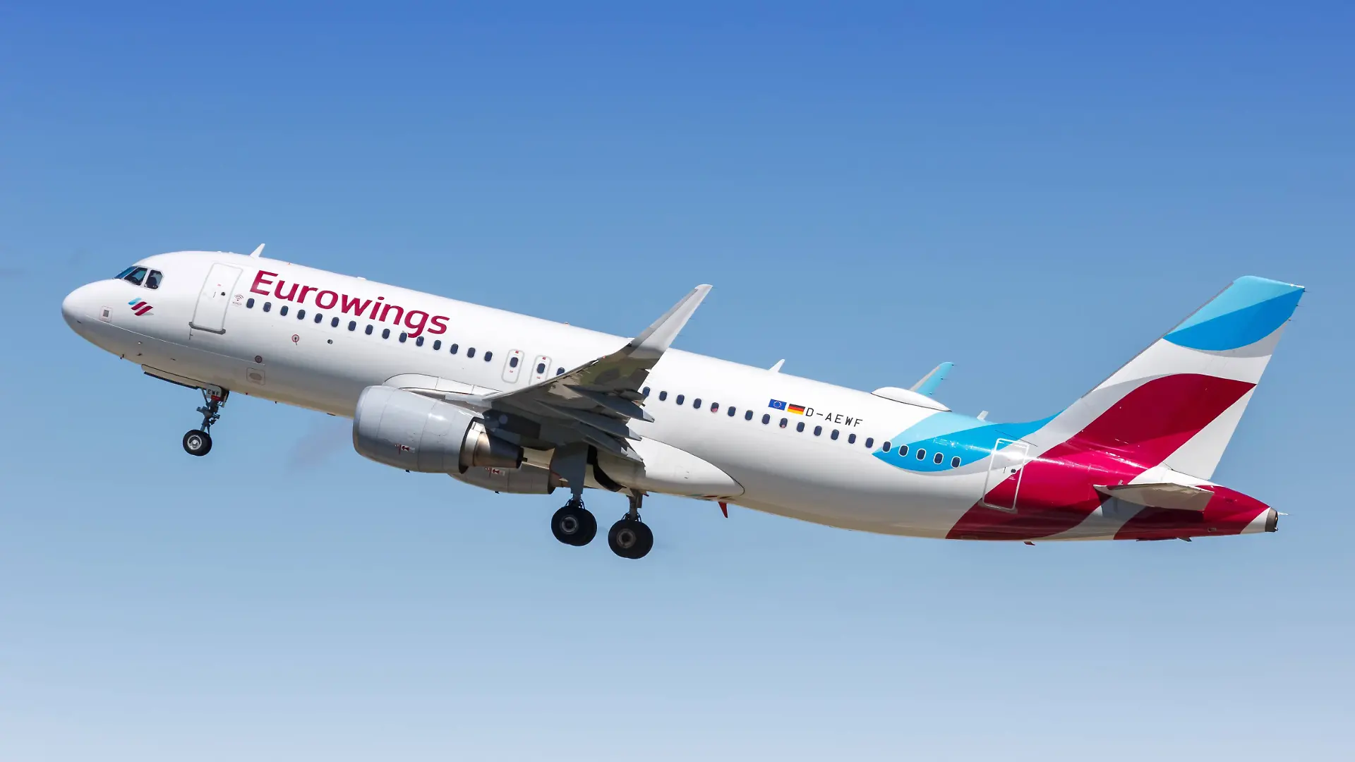 Eine Eurowings-Maschine vom Typ Airbus A320.