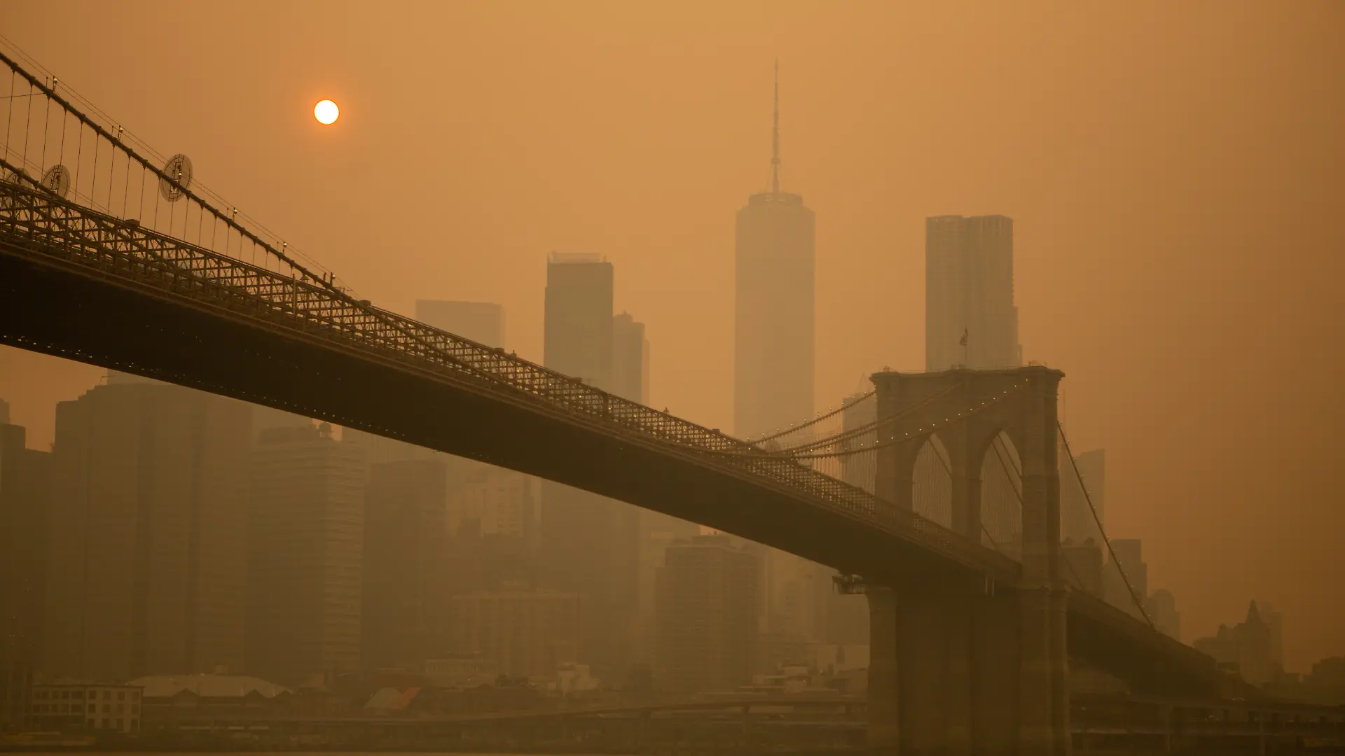 Kanadische Waldbrände haben schon 2023 New York mit Rauch überzogen.