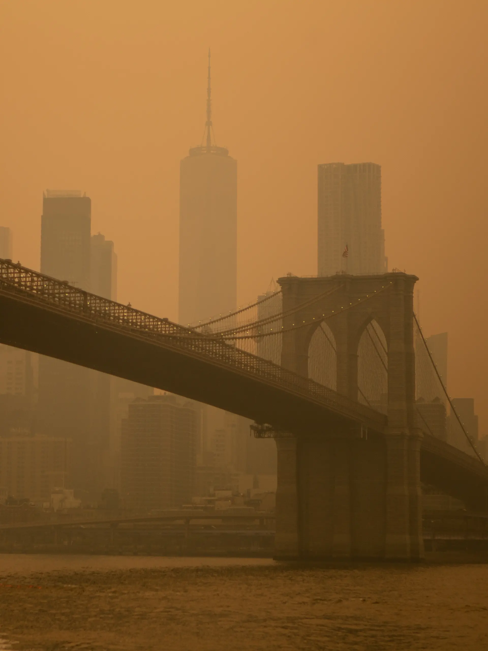 Kanadische Waldbrände haben schon 2023 New York mit Rauch überzogen.