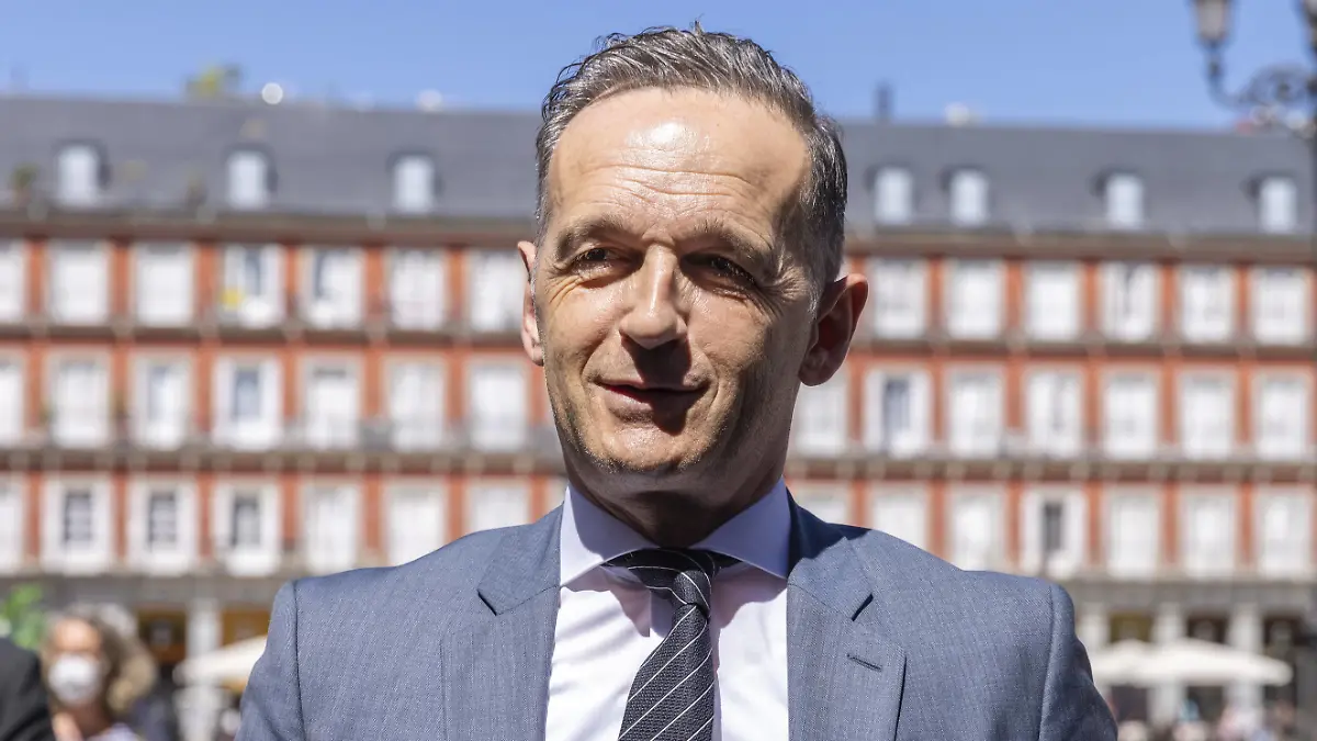 Bundesaussenminister Heiko Maas, SPD, nimmt am vierten Ministertreffen der Stockholm-Initiative fuer nukleare Abruestung teil. Hier bei einem ueber den Plaza Mayor in Madrid. Madrid, 06.07.2021 Madrid Spanien *** German Foreign Minister Heiko Maas, SPD, attends the fourth ministerial meeting of the Stockholm Initiative for Nuclear Disarmament Here at a meeting over the Plaza Mayor in Madrid Madrid, 06 07 2021 Madrid Spain Copyright: xThomasxImo/photothek.netx 