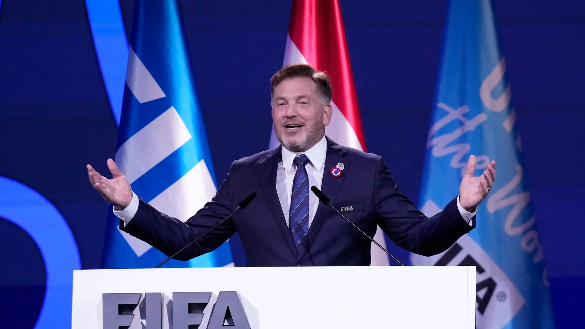 Er will 64 Teams bei der WM 2030 auch in Südamerika: Conmebol-Präsident Dominguez. (Archivbild)