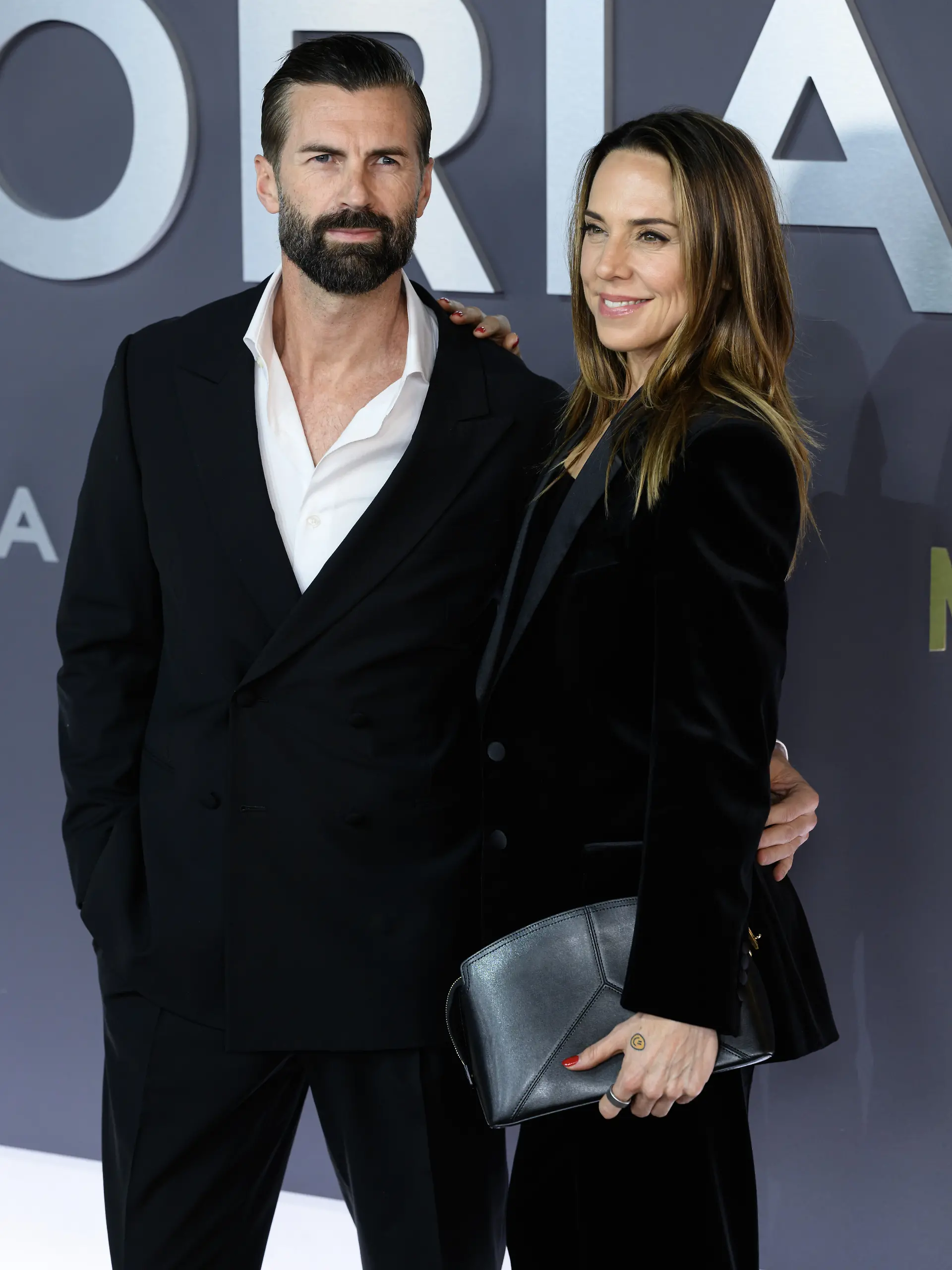 Victoria Beckham World Premiere. Chris Dingwall and Melanie Chisholm attending the Victoria Beckham World Premiere, Curzon Mayfair. Credit: Doug Peters/EMPICS URN:81934866