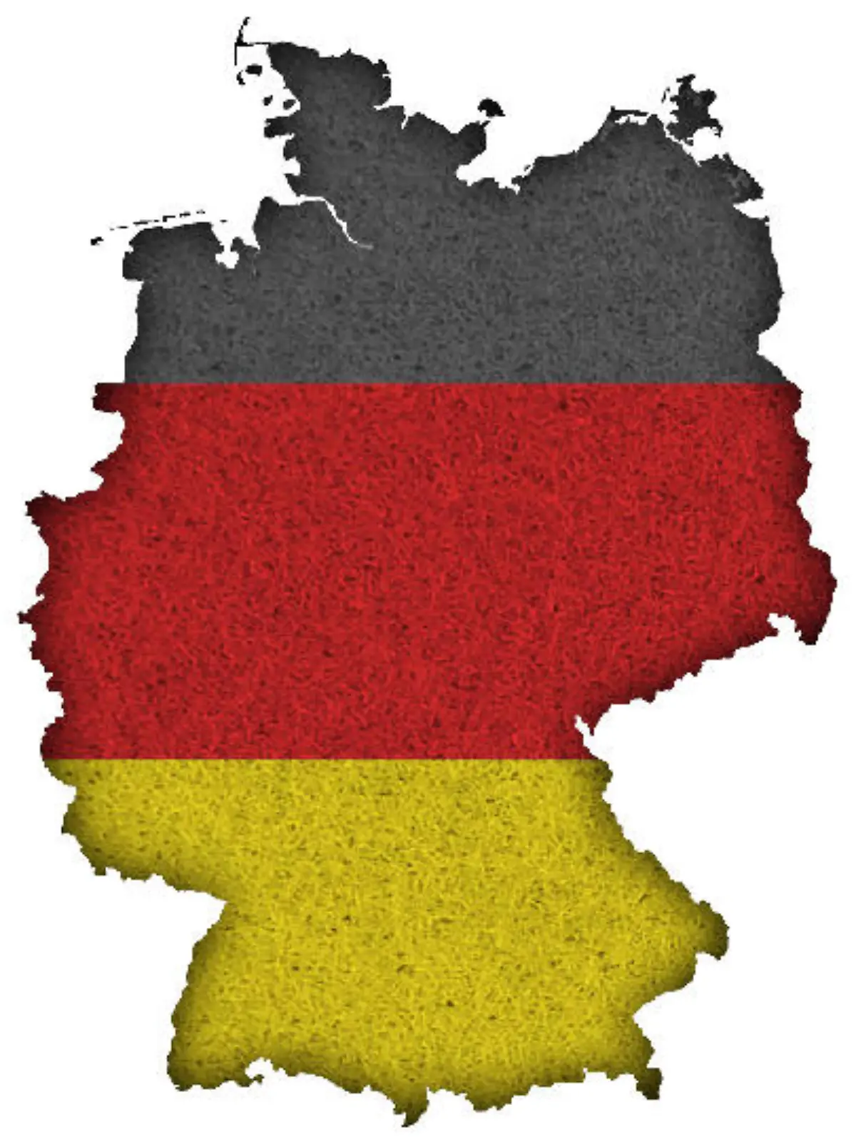 Umriss von Deutschland in Schwarz-Rot-Gold: Wie gut kennen Sie das Land?