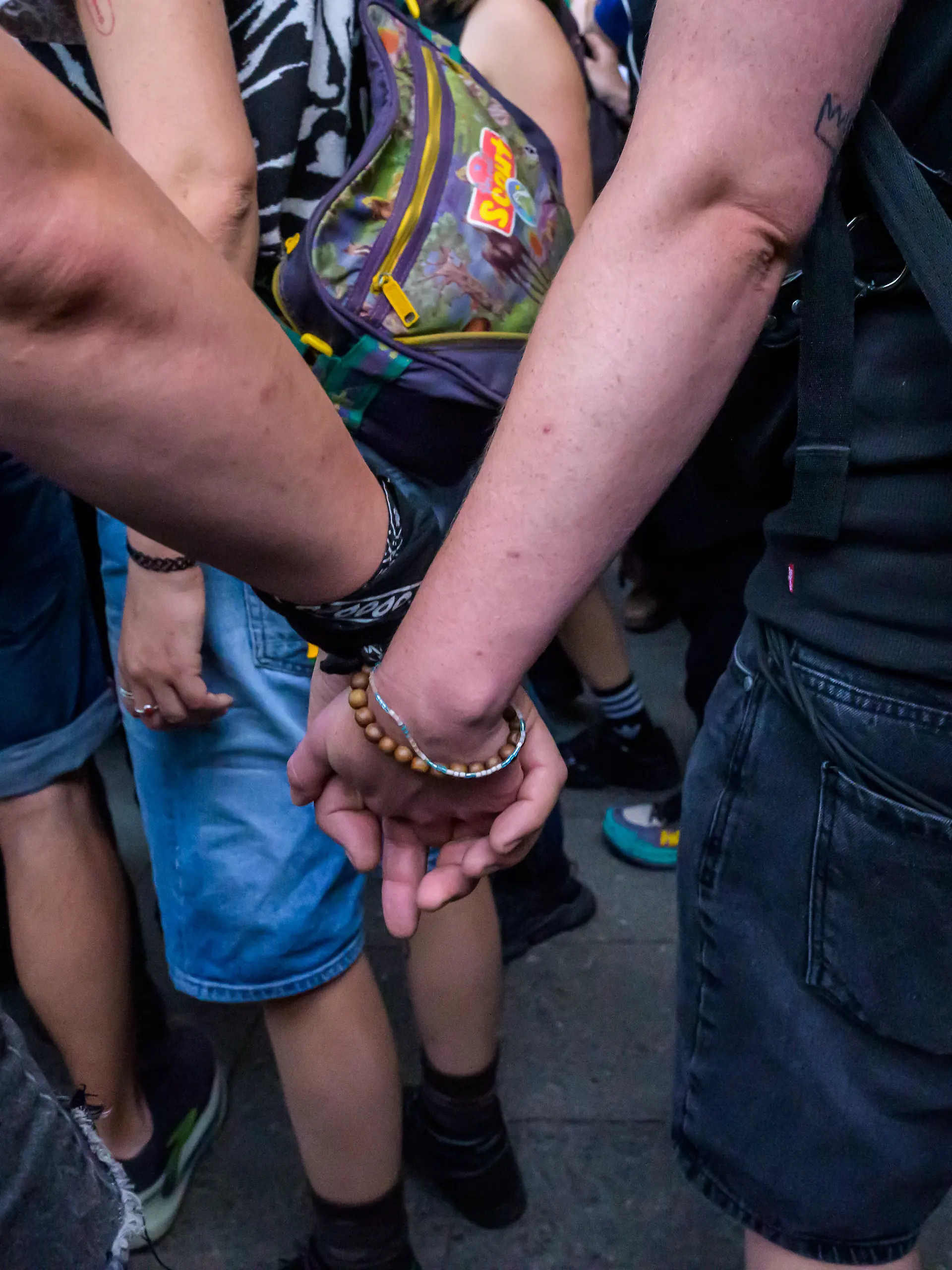 July 24, 2026, Berlin, Berlin, Germany: Two demonstrators of same sex hold hands at Dyke* March 2026, on July 24 2026, in Berlin, Germany. Thousands of demonstrators marched in the streets of Berlin's City Center and Kreuzberg districts for the annual Dyke* March just a day before the annual CSD parade and Internationalist Queer Pride (Credit Image: Â© Nikos Kanistras/ZUMA Press Wire