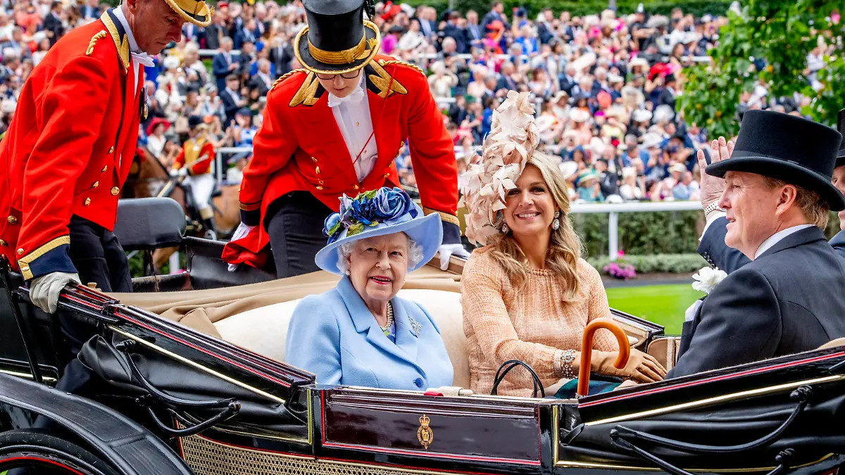 Königin Maxima der Niederlande und Ehemann König Willem-Alexander 2019 zu Besuch in Großbritannien bei Queen Elizabeth.