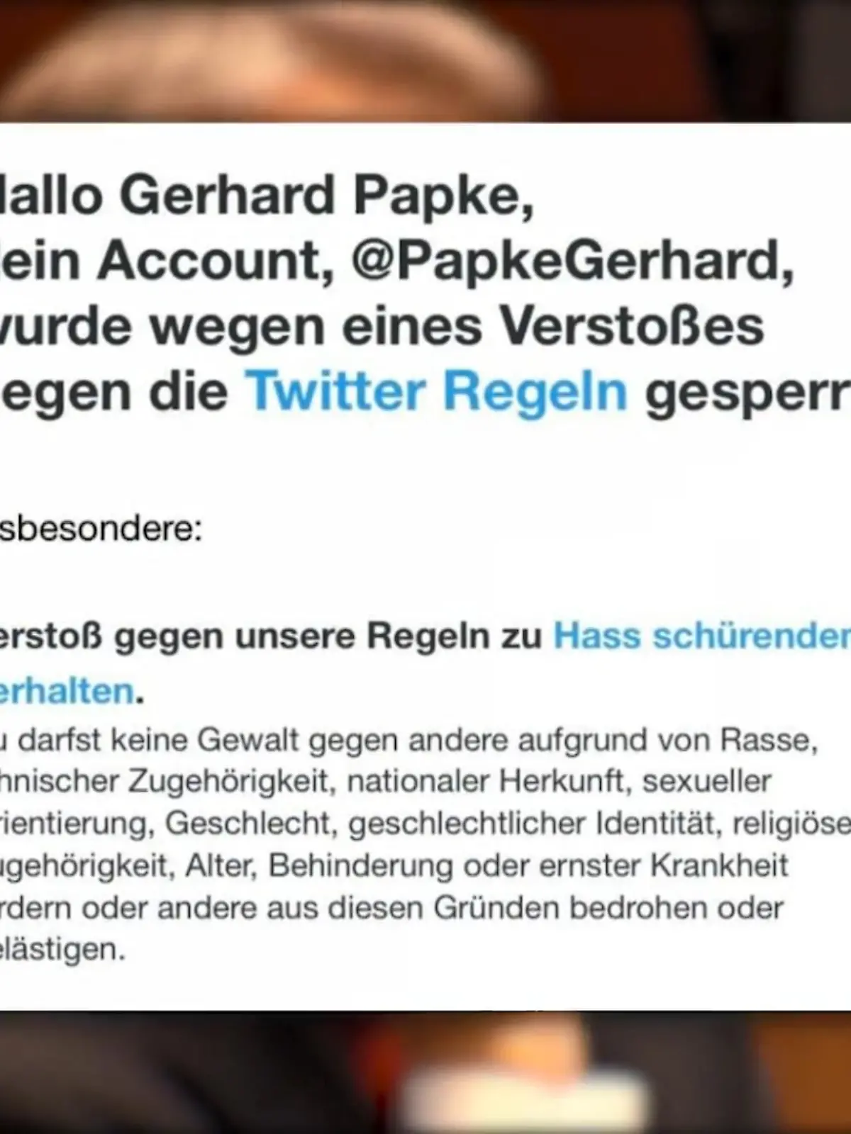 Bild zu: "Nach freier Meinungsäußerung gesperrt"